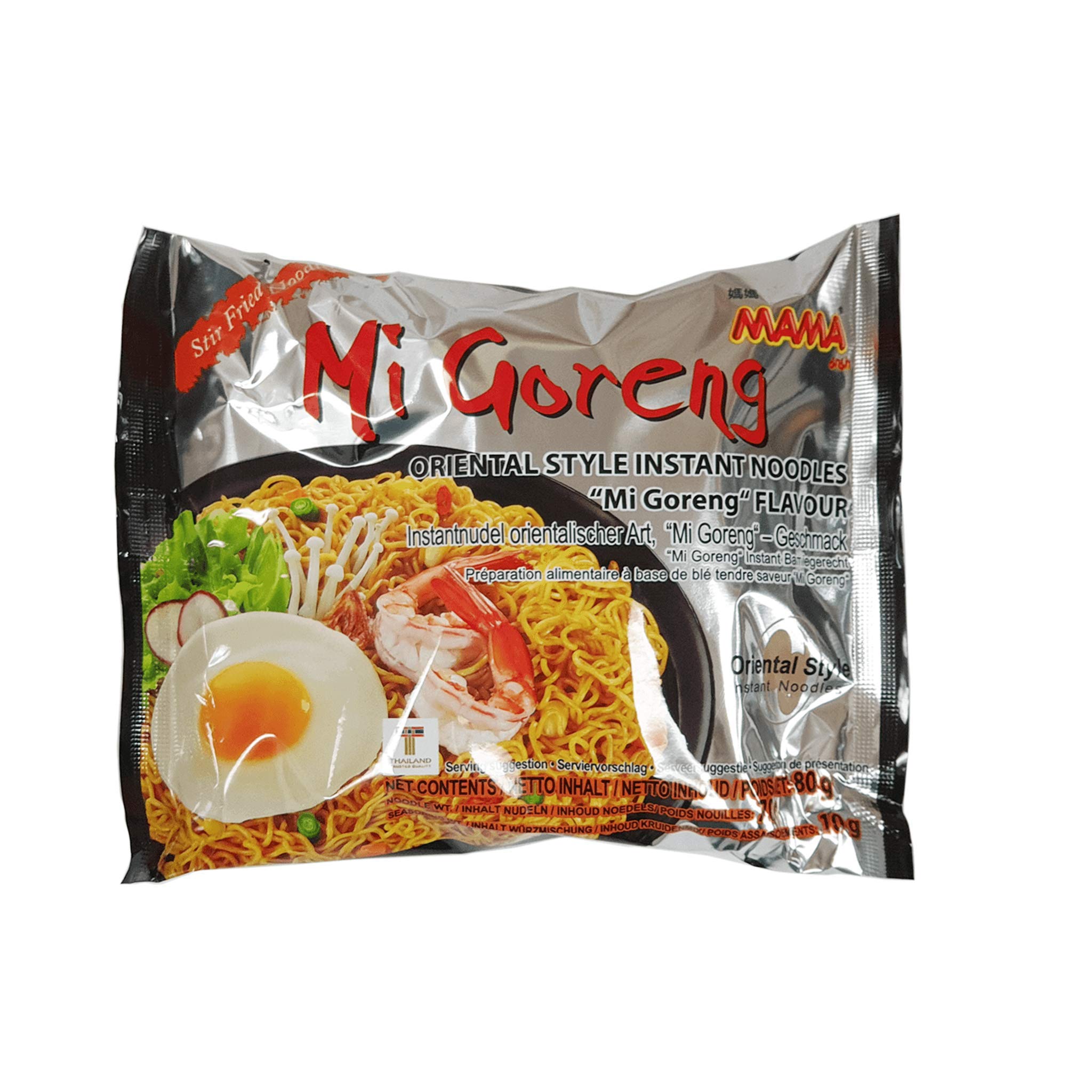 MAMA Mi Goreng Oriental Style Instant Noodles - 80g Pack | Ready in 3 Minutes