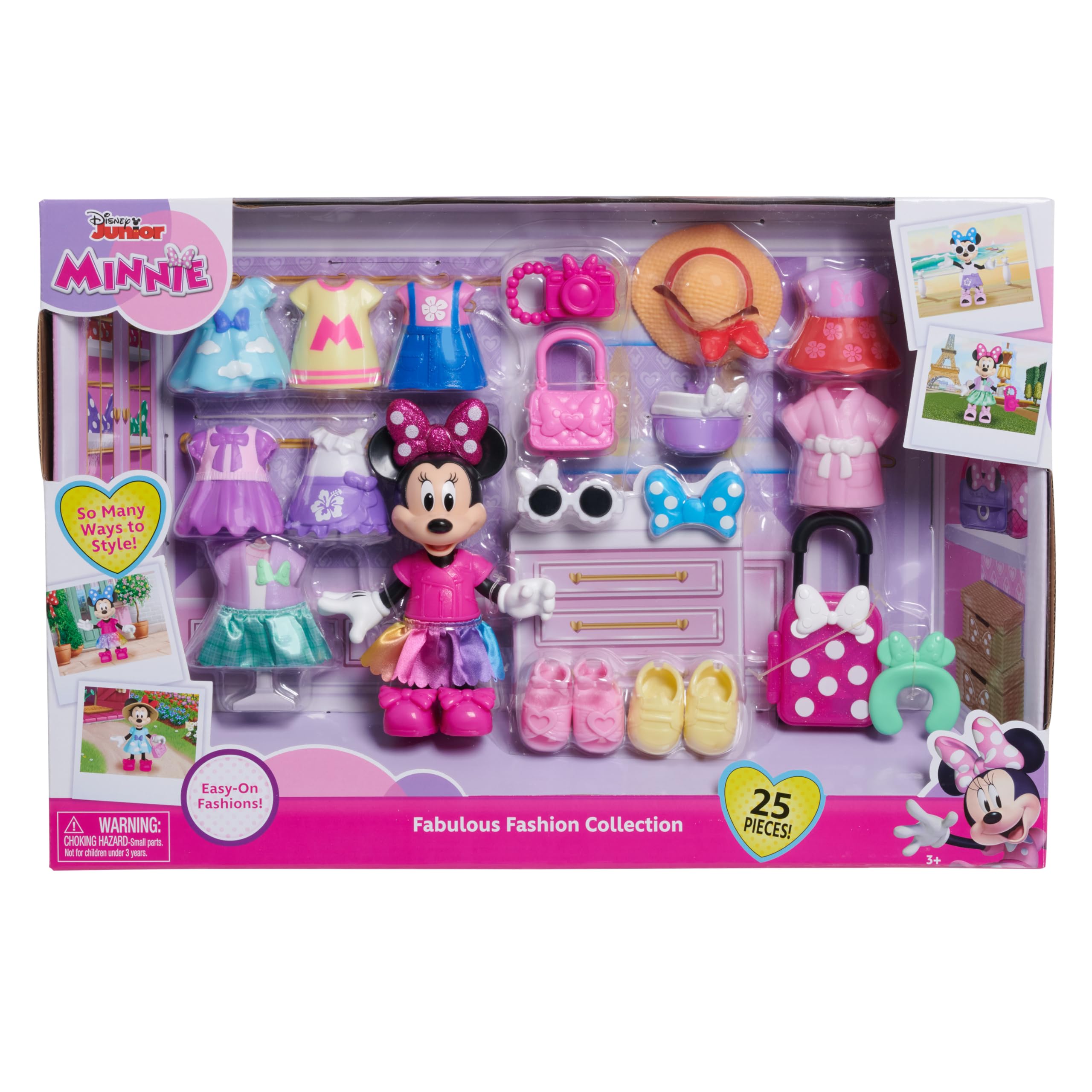 Just Play Minnie Mouse Fashion Doll & Accessories Set | 6-inch Doll | 9 Outfits | Ages 3+ 7