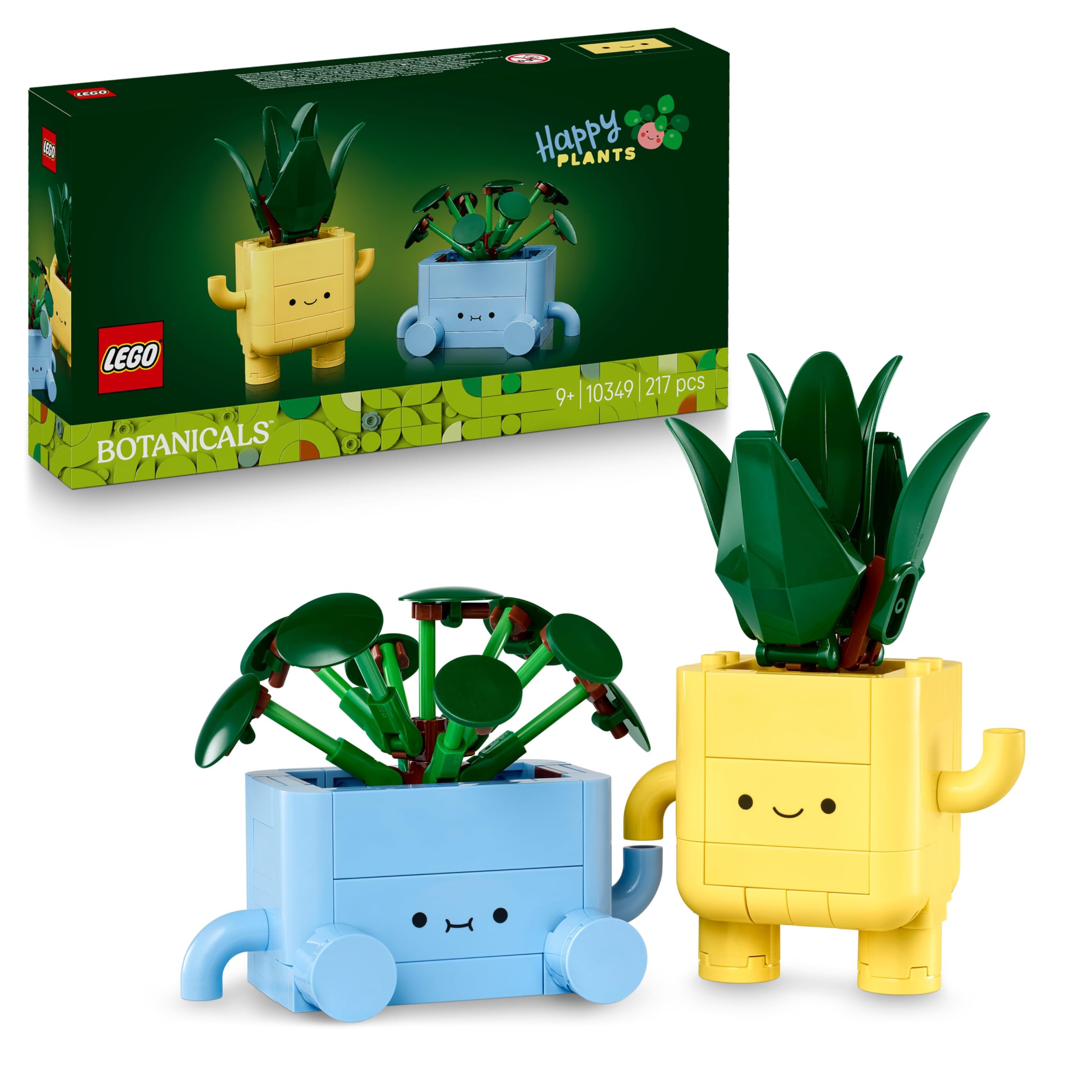 LEGO Botanicals Happy Plants 10349 Building Set for Ages 9+ | Interchangeable Pots