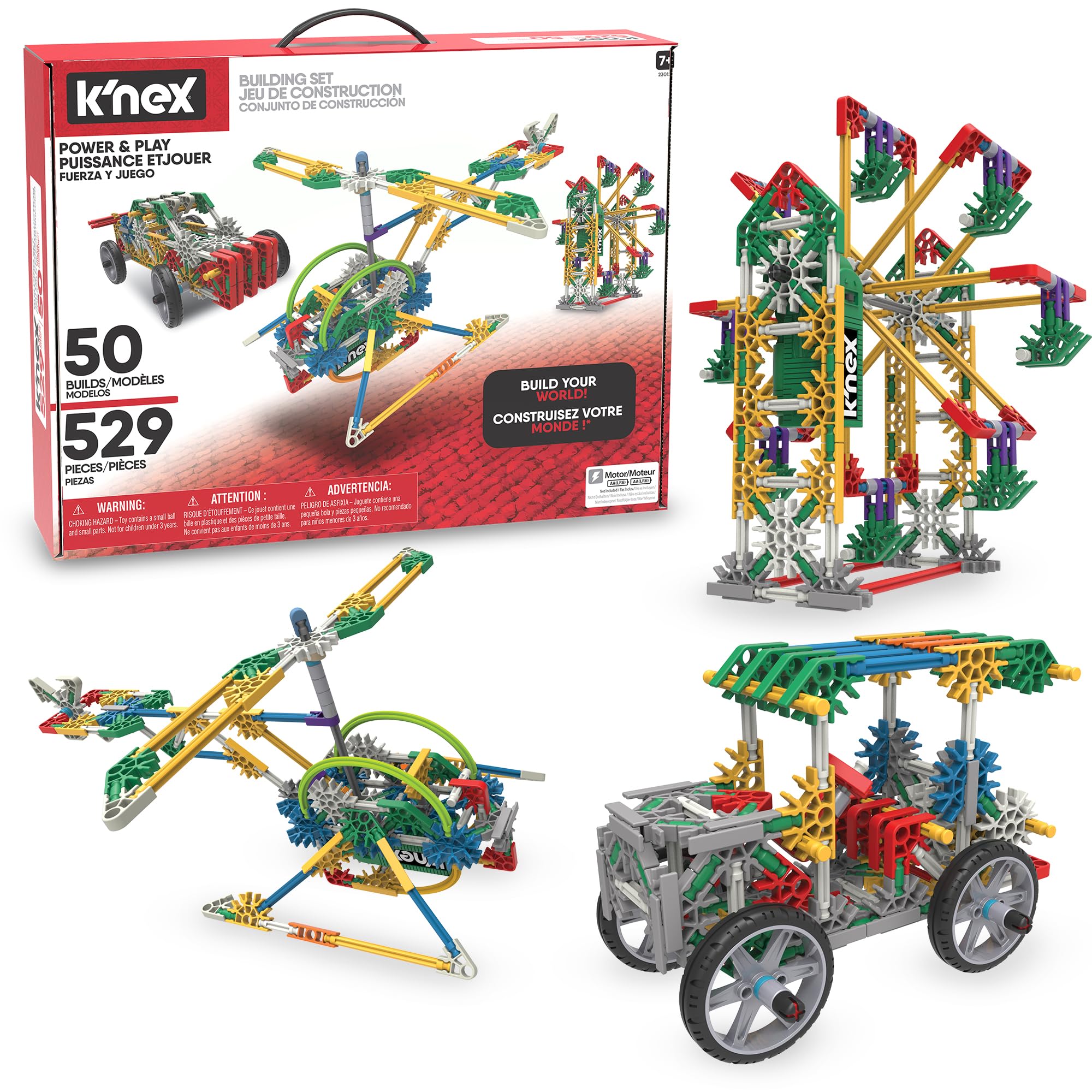K'NEX 23012 Imagine Power and Play Motorised Building Set - 529-Piece STEM Learning Toy for Kids 7+ 56