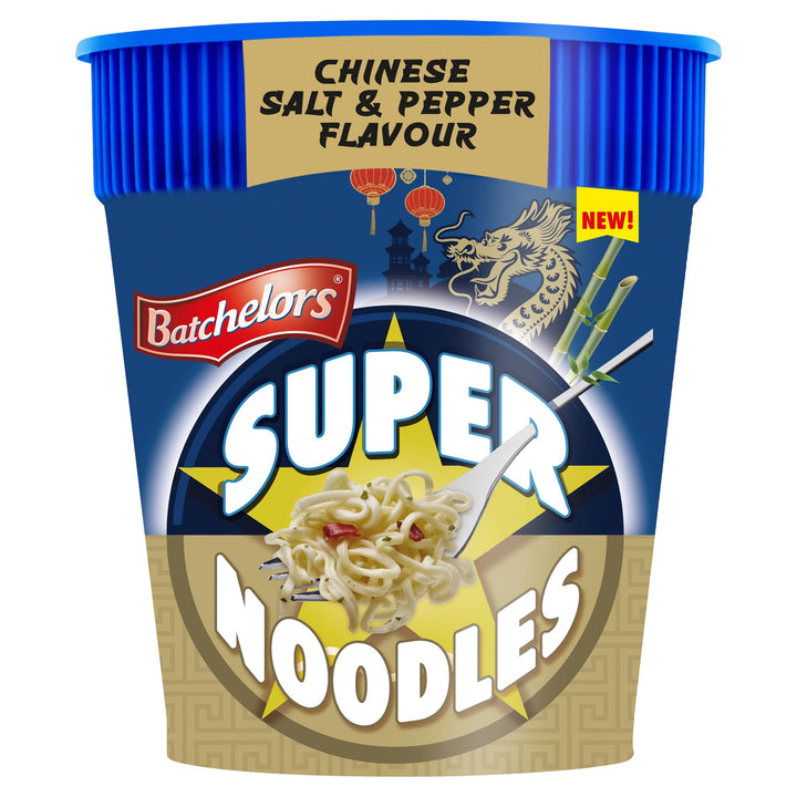 Batchelors Super Noodles Chinese Salt & Pepper Chicken Flavour Instant Snack Pot