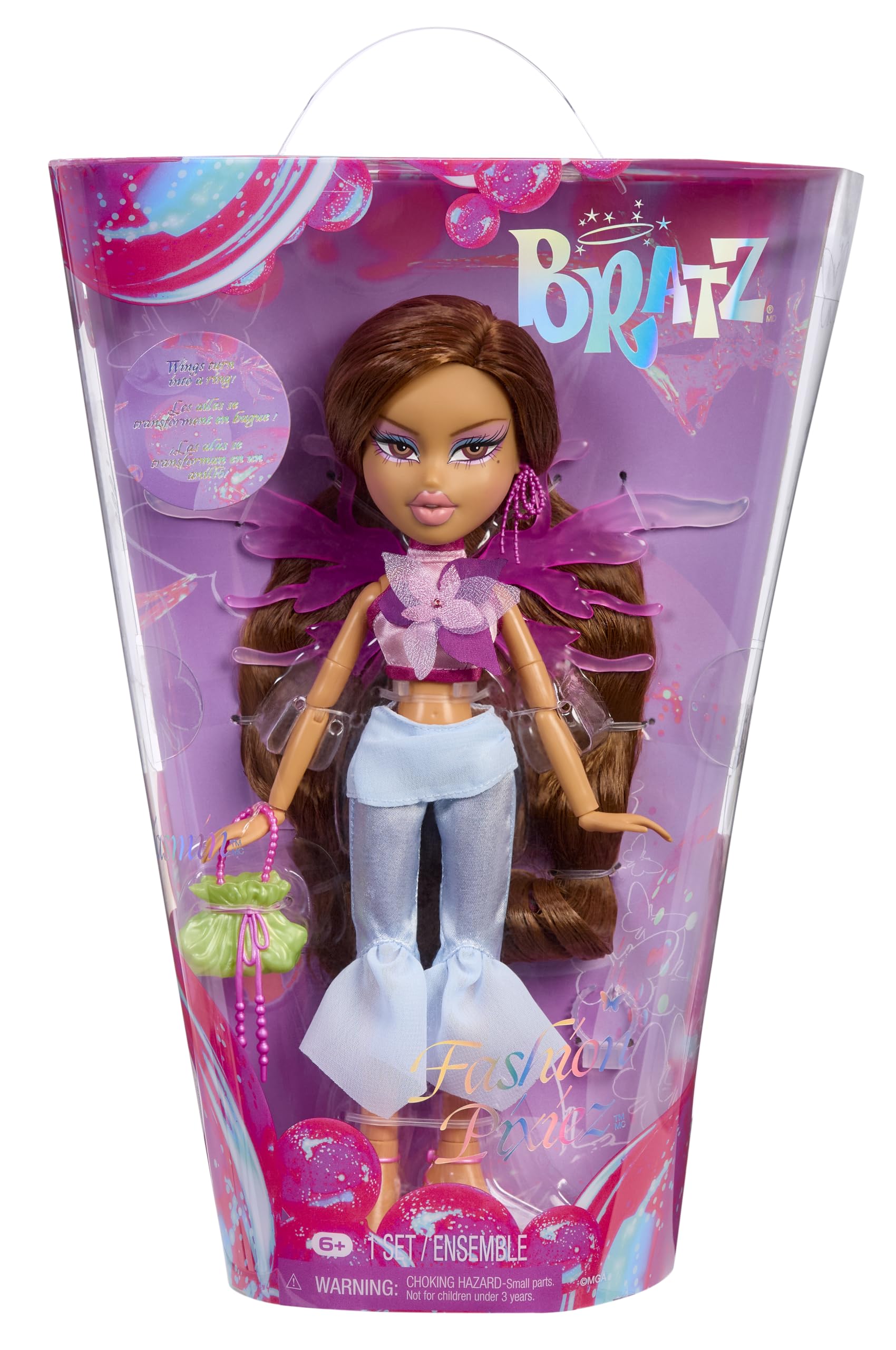 Bratz Fashion Pixiez Yasmin - Collectible Fantasy Doll with Transformable Wings, Real Fashions & Accessories 1