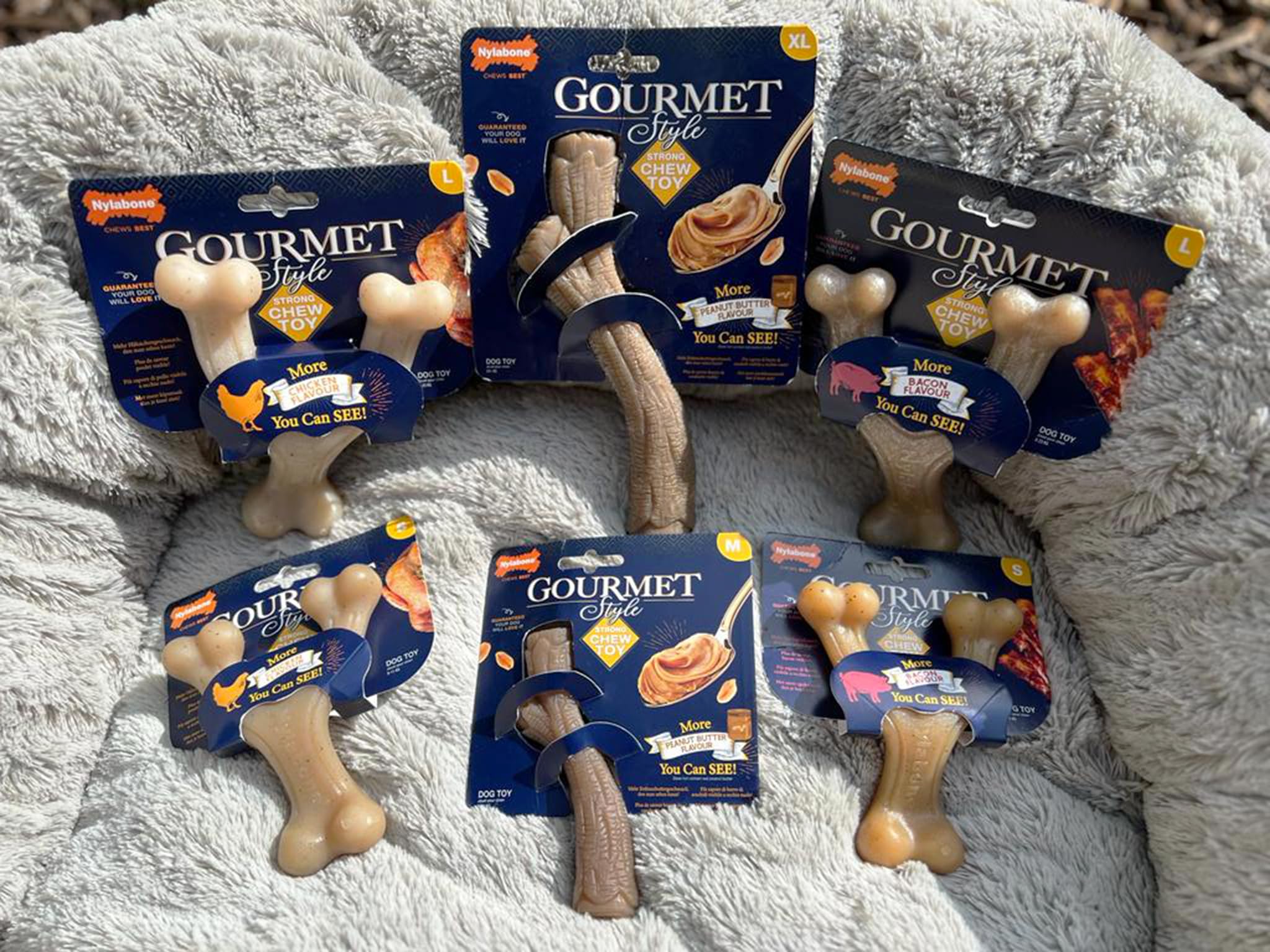 Nylabone Maximum Strength Gourmet Stick Chew Toy - Peanut Butter Flavor | Durable Nylon | Medium Dogs 6