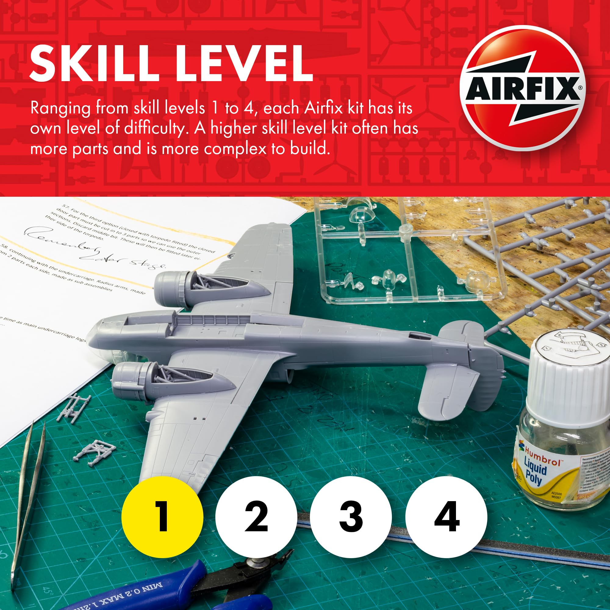 Airfix A55013 North American P-51D Mustang Model Kit - Beginner Plastic Aircraft Building Set for Ages 8+ 5