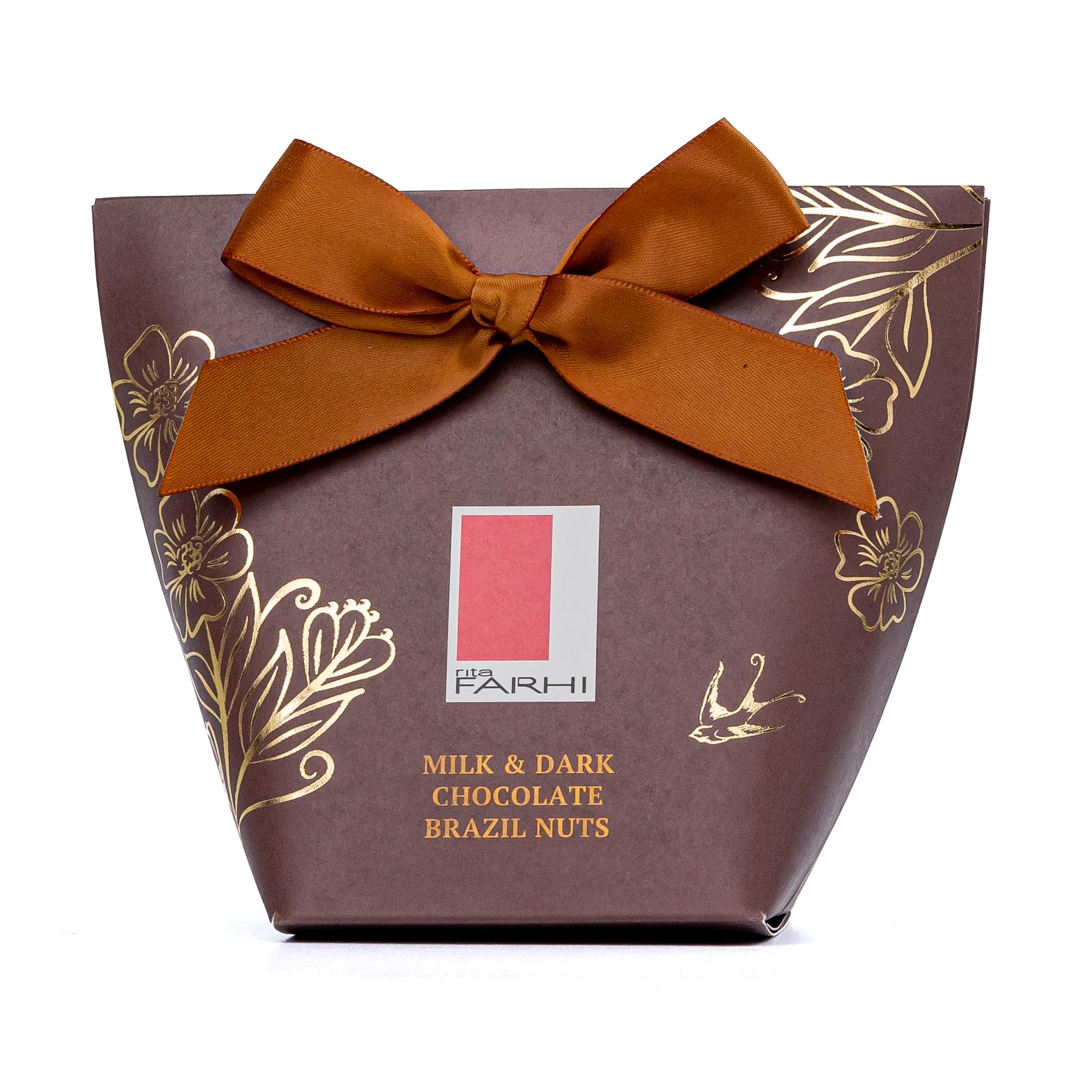 Rita Farhi Milk & Dark Chocolate Brazil Nuts in Luxury Gift Box, 130g 1