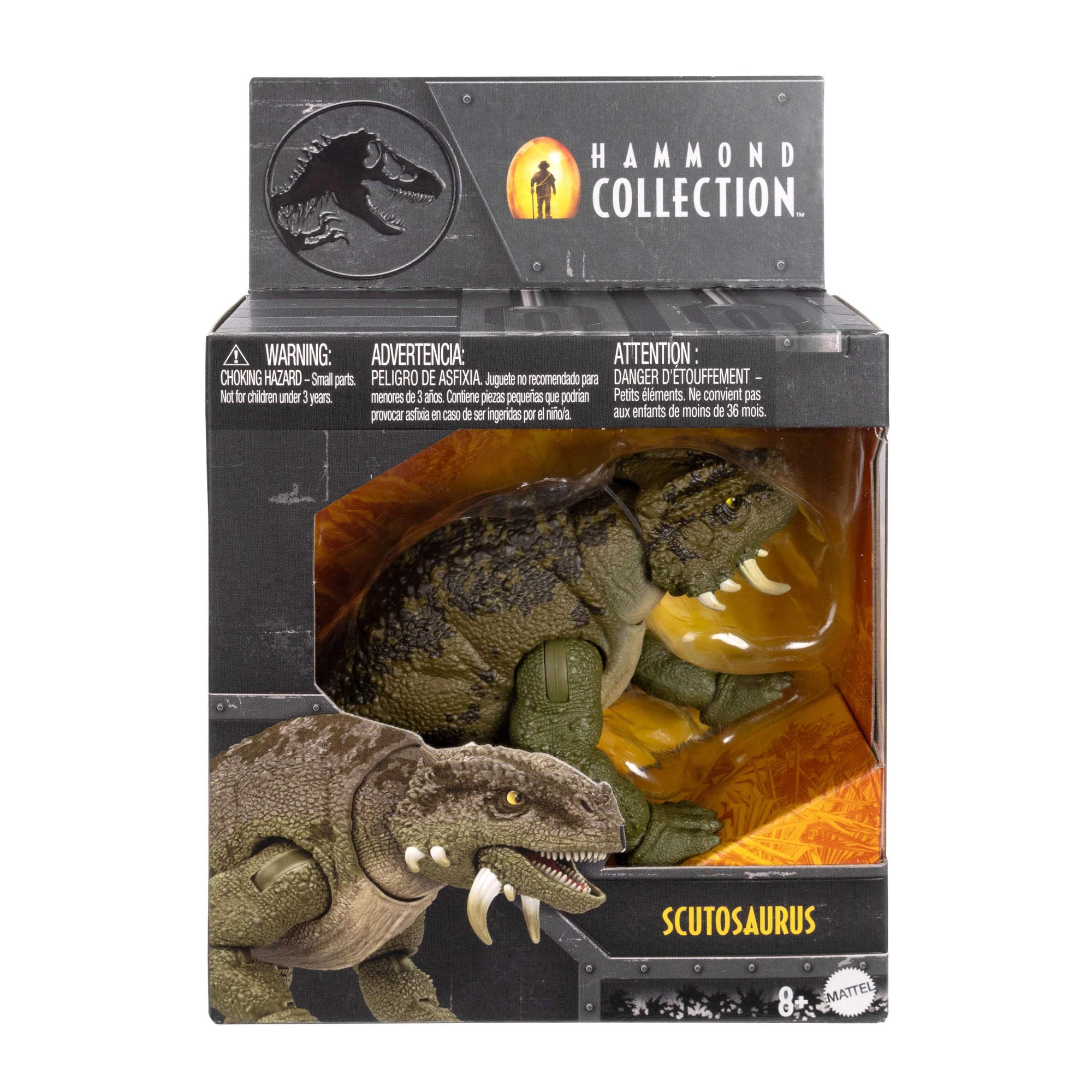 Mattel Hammond Collection Scutosaurus Dinosaur Action Figure | 14 Points of Movement | Glass Eyes