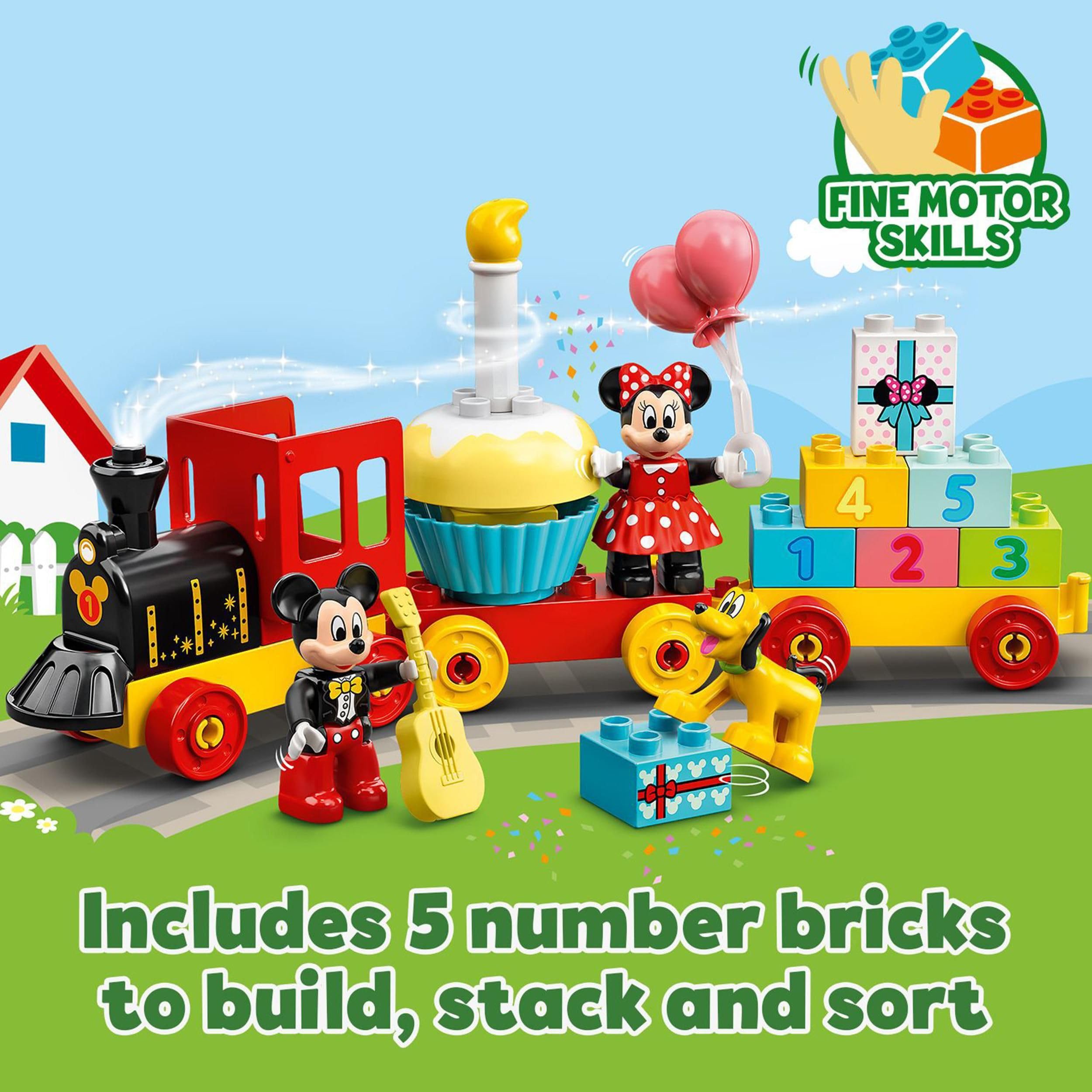 LEGO 10941 DUPLO Disney Mickey & Minnie Birthday Train Toy for Toddlers 2+ | 22 Pieces 4