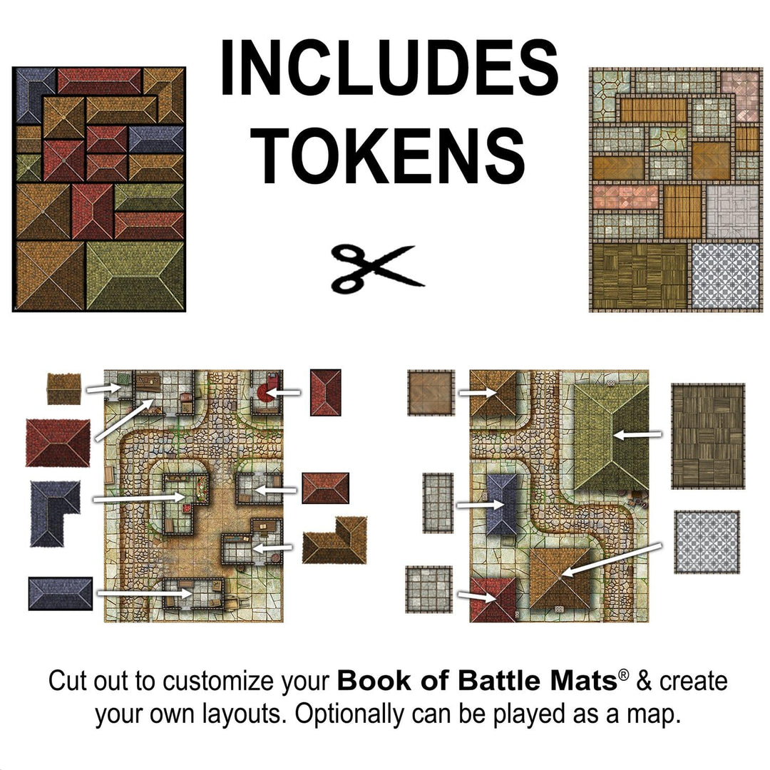 Loke BattleMats Big Book of Battle Mats - Streets Sewers & Cemeteries