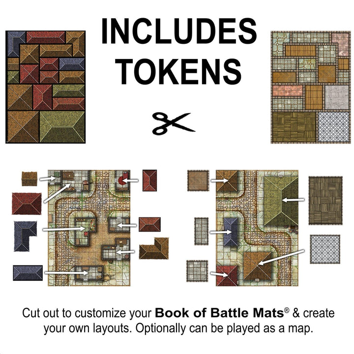 Loke BattleMats Big Book of Battle Mats - Streets Sewers & Cemeteries