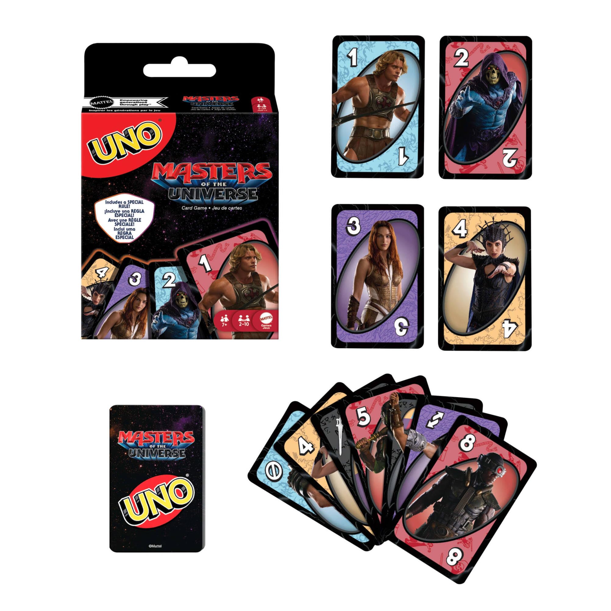 Juegos Mattel UNO Masters of the Universe Movie Card Game - Multicolor, 112 Cards, Ages 7+ 1