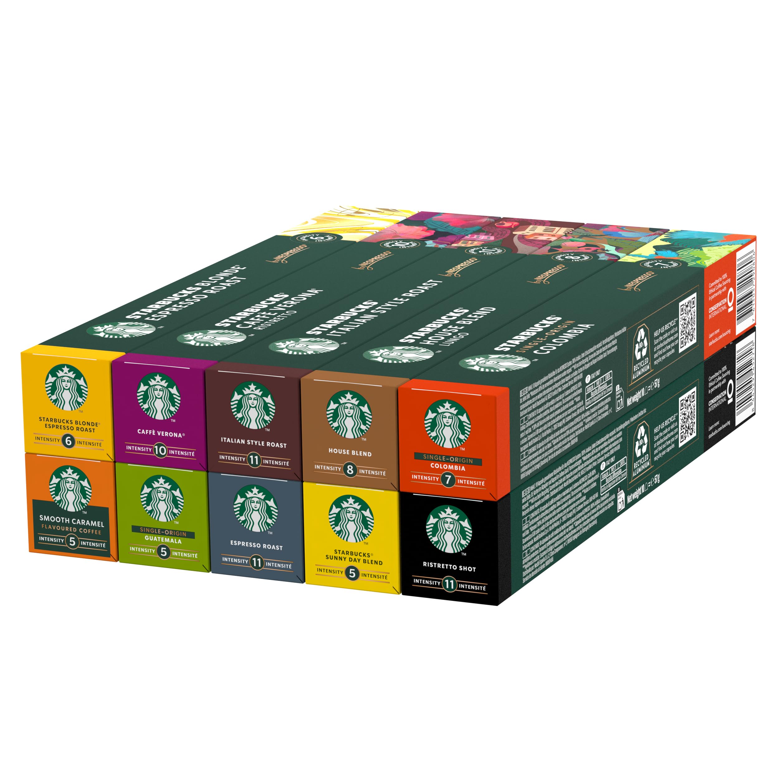STARBUCKS Discovery Variety Pack for Nespresso Original Line - 100 Capsules, Blonde/Medium/Dark Roasts 1