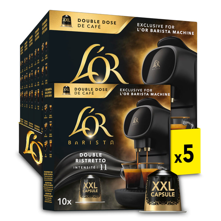 L'OR BARISTA Double Ristretto XXL Aluminium Medium Roast Coffee Capsules (50 Capsules)
