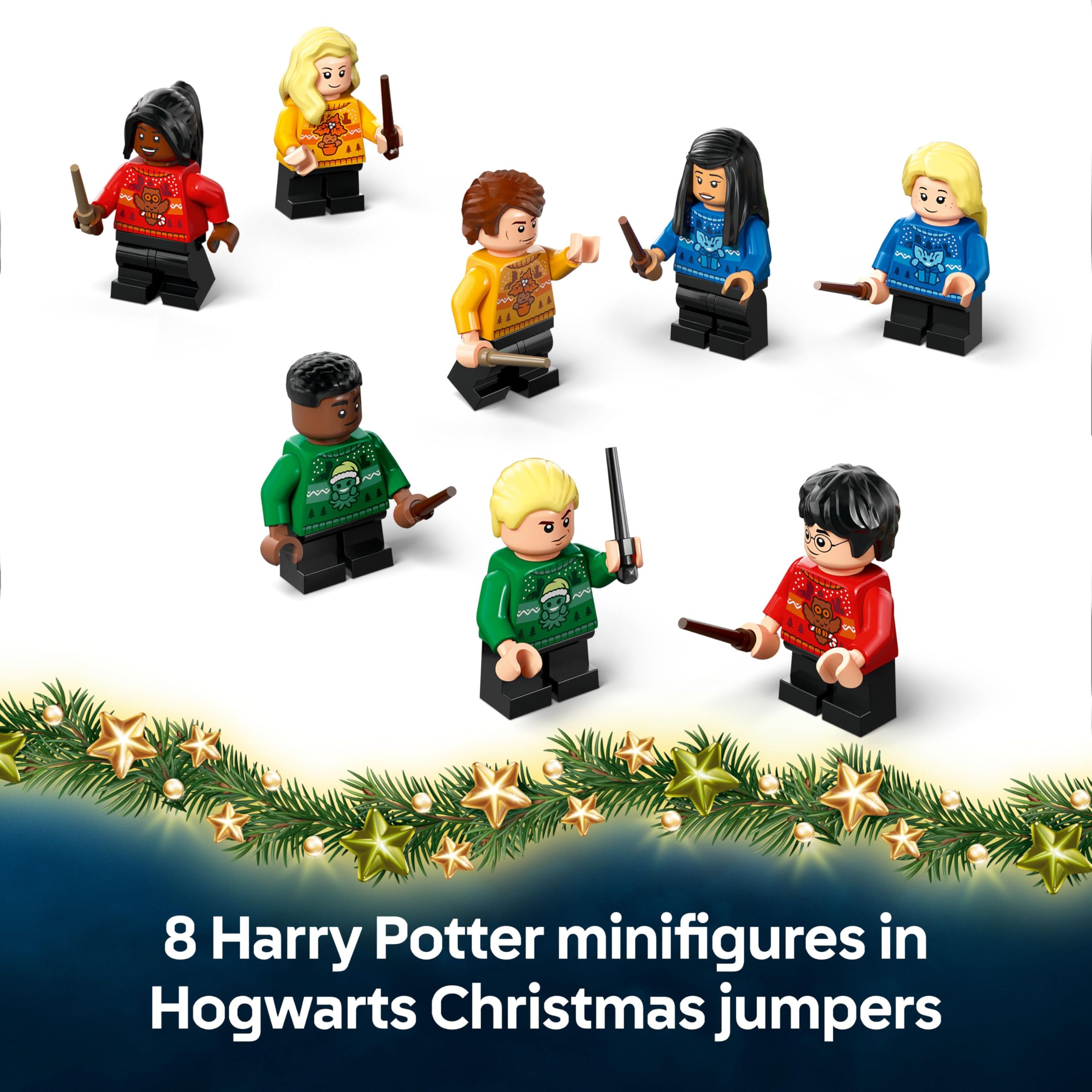 LEGO Harry Potter Adventskalender 2025 – 278-teiliges Bauset mit 8 Minifiguren &amp; 6 Kreaturen für 7+