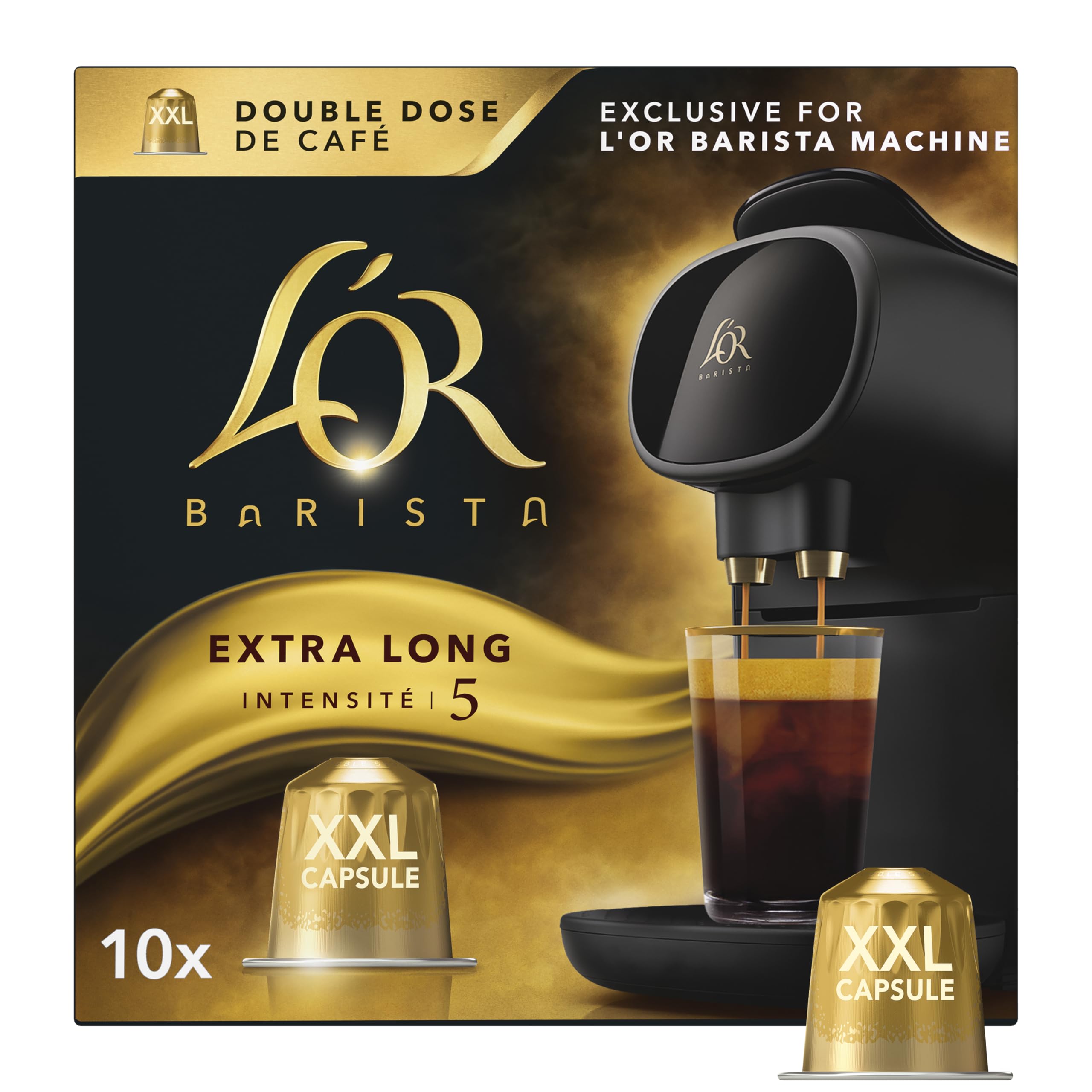 L'OR Barista Extra Long XXL Coffee Pods Intensity 5 (5 x 10 Pack, 50 Total) 3