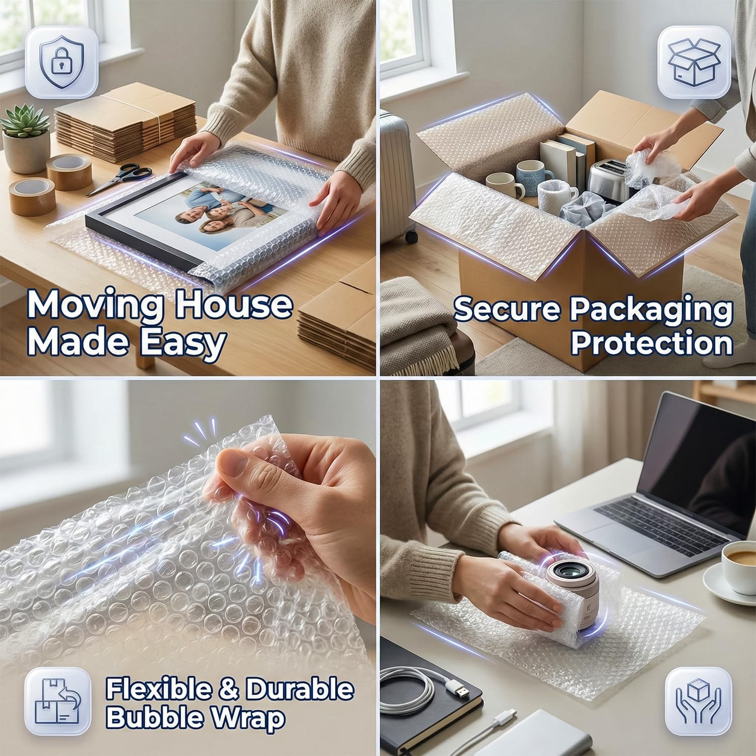 Rainberg Bubble Wrap Roll - 300mm x 5m | Tear-Resistant | Recyclable | Shock Absorbing 6