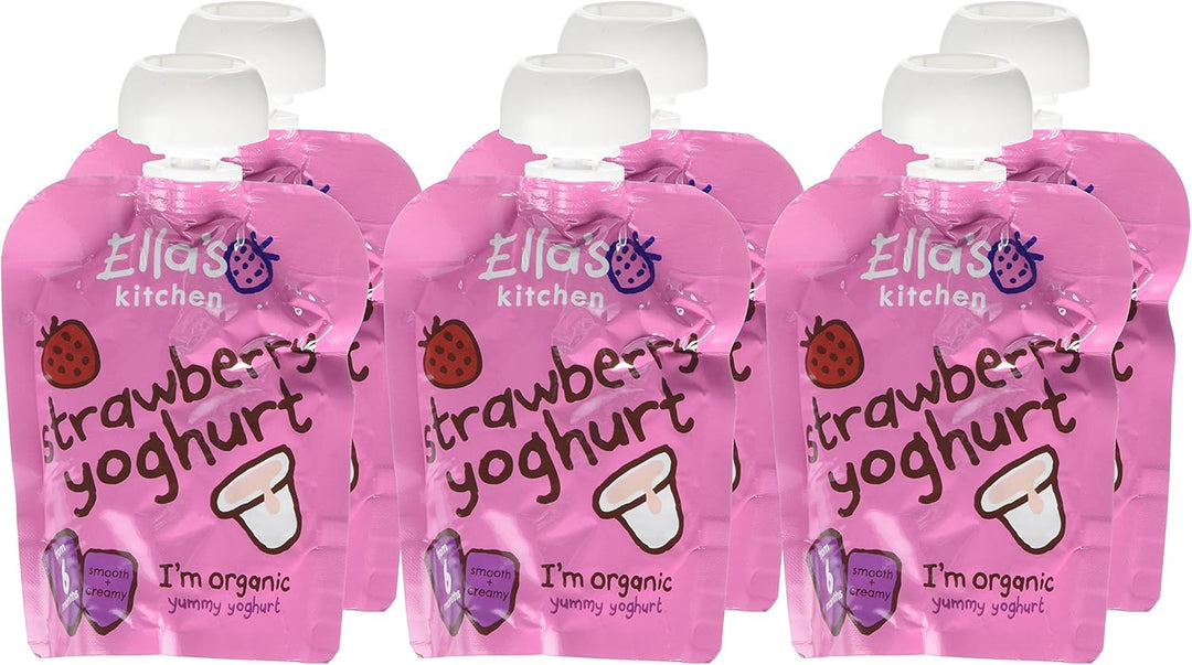 Ella's Kitchen - Greek Yoghurt & Strawberries Organic Snack (6 x 90g)