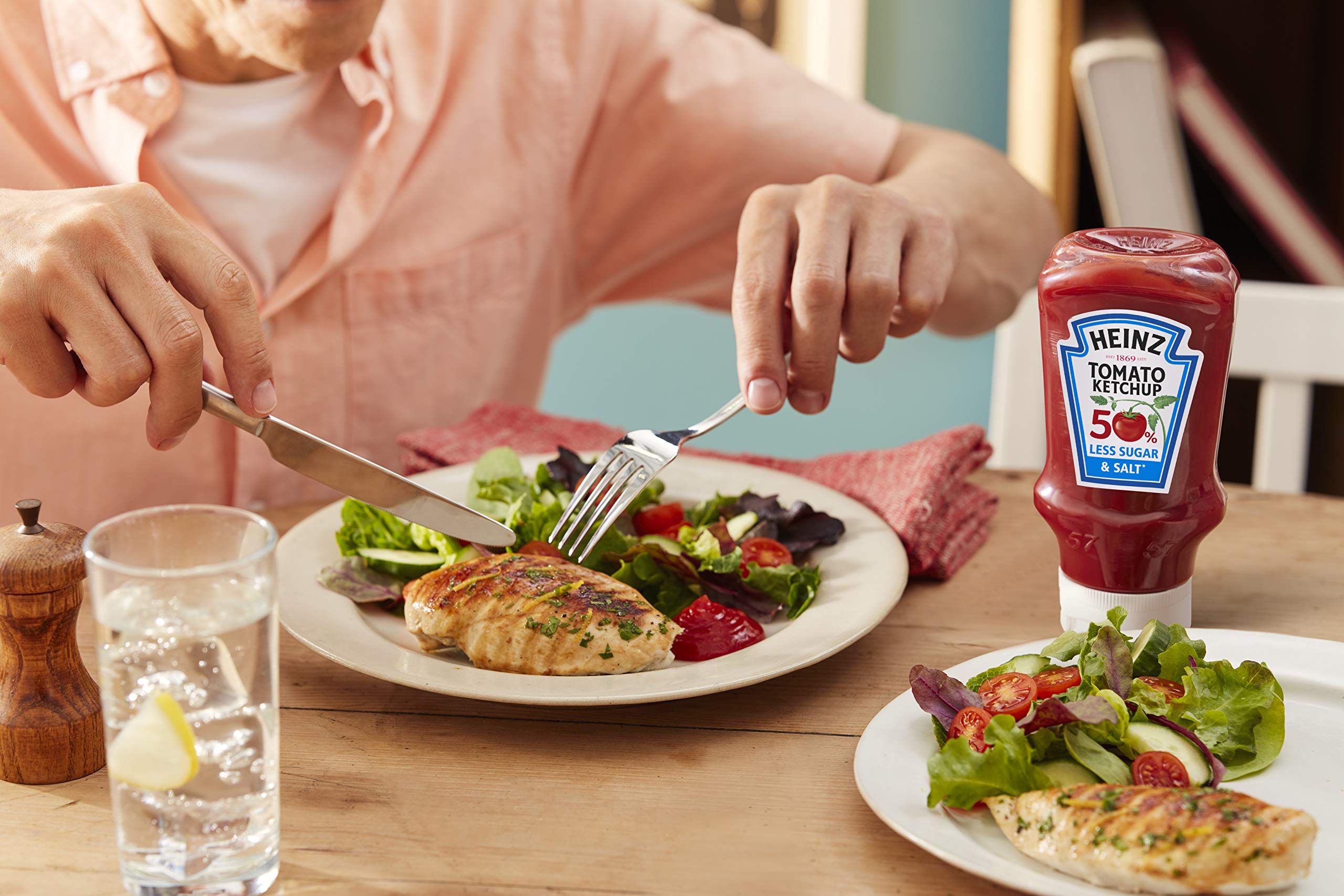 Heinz Tomato Ketchup 50% Less Sugar & Salt 800ml 3
