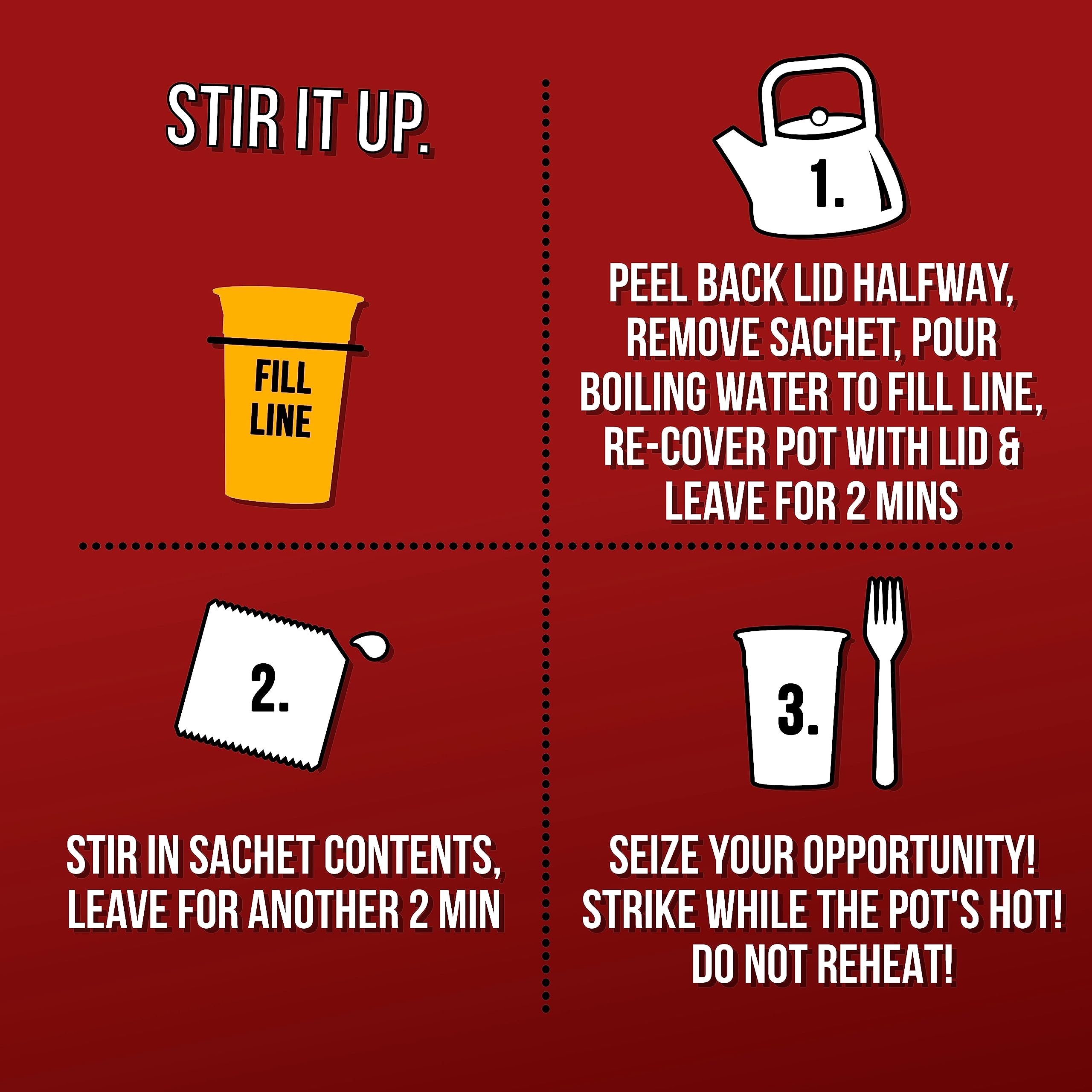 Pot Noodle King Instantnudeln mit Sticky Rib-Geschmack, 114 g 7