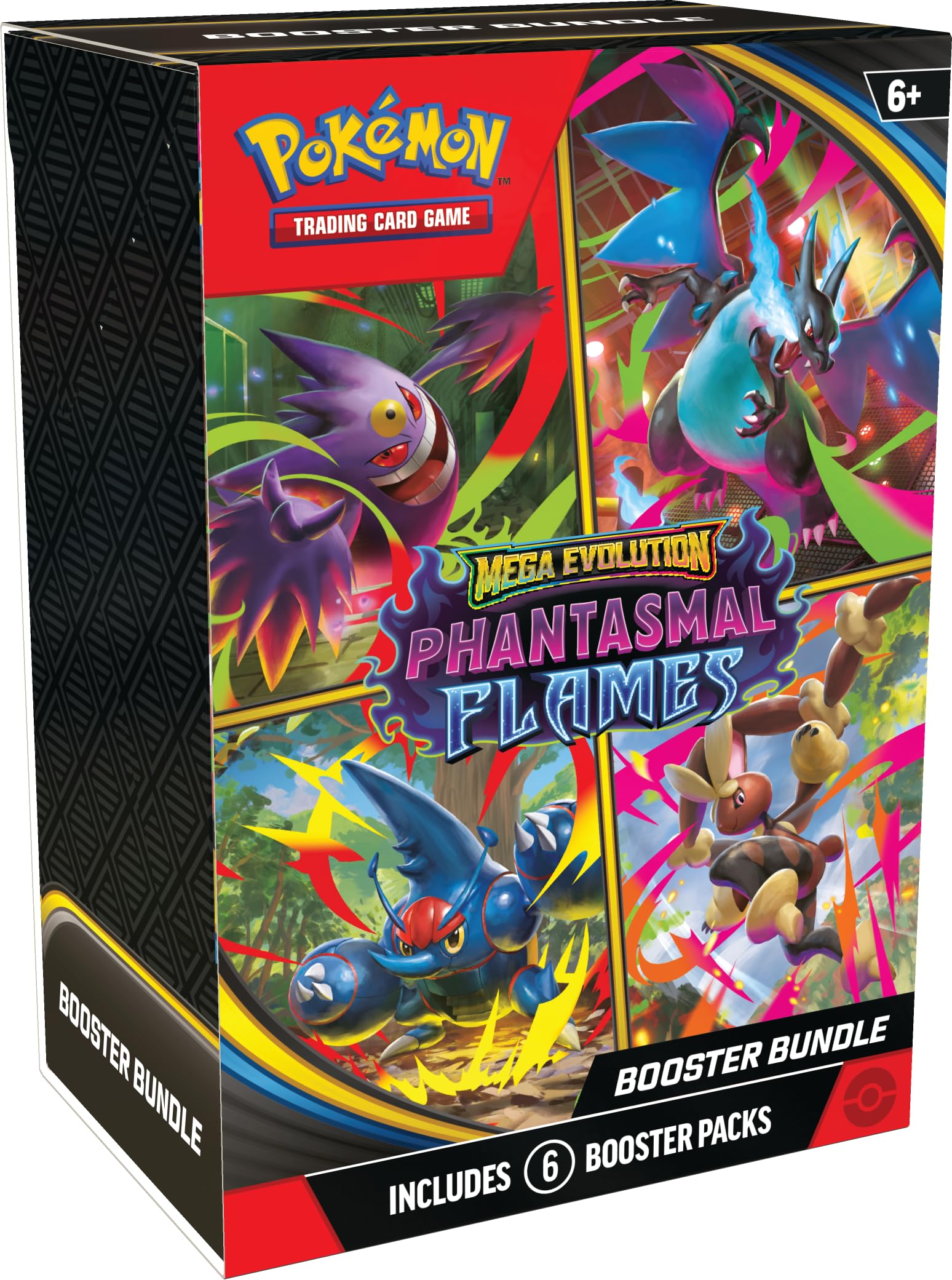 Pokémon TCG: Mega Evolution—Phantasmal Flames Booster Bundle - 6 Packs | Ages 6+ | English