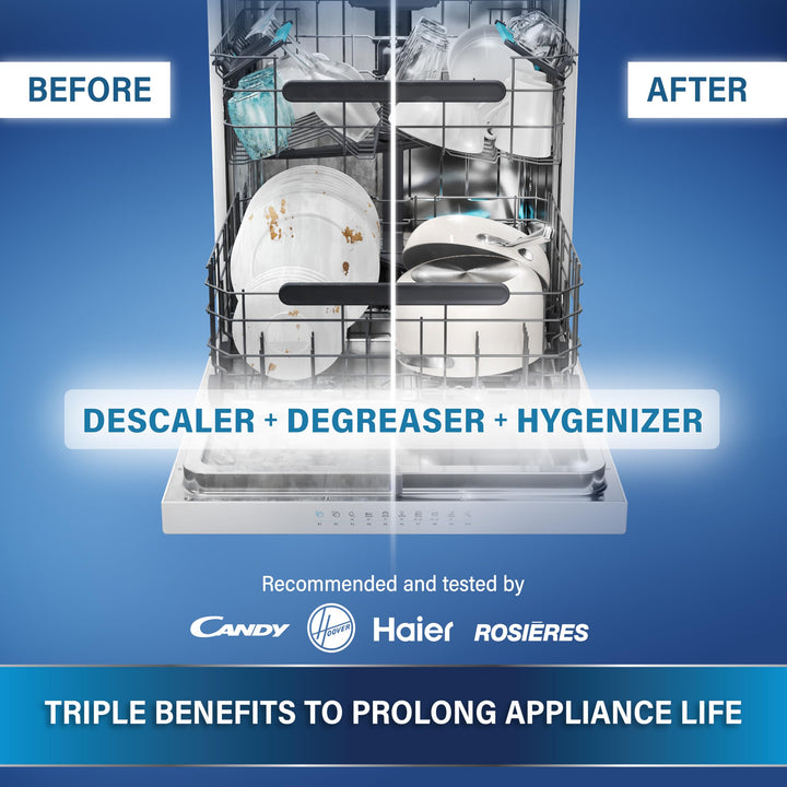 CARE + PROTECT Triple Power Pod Descaler & Degreaser for Washing Machine & Dishwasher