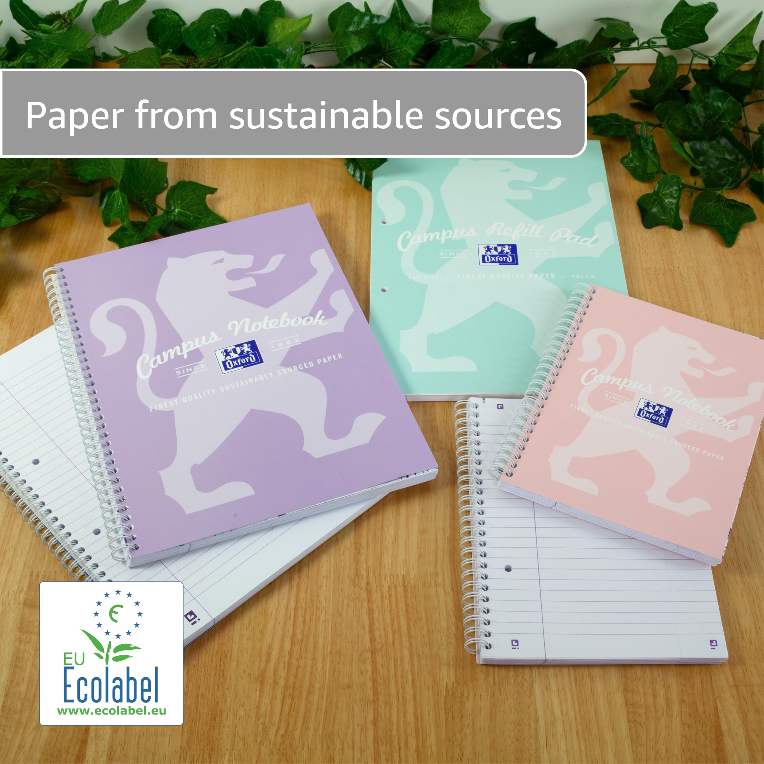 Oxford Campus Pastel A5 Notebooks - Lined, 140 Pages, Assorted Colors (3 Pack) 6