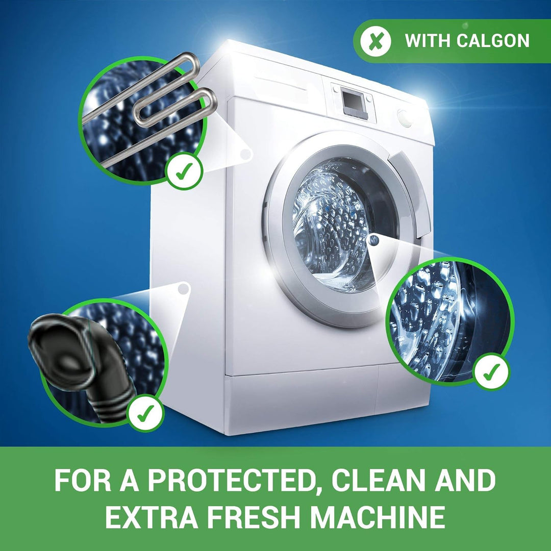 Calgon - 4-in-1 Washing Machine Cleaner and Water Softener Tablets, 45 Tablets