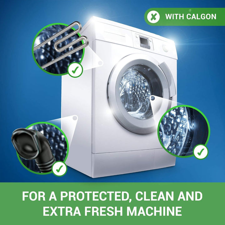 Calgon - 4-in-1 Washing Machine Cleaner and Water Softener Tablets, 45 Tablets