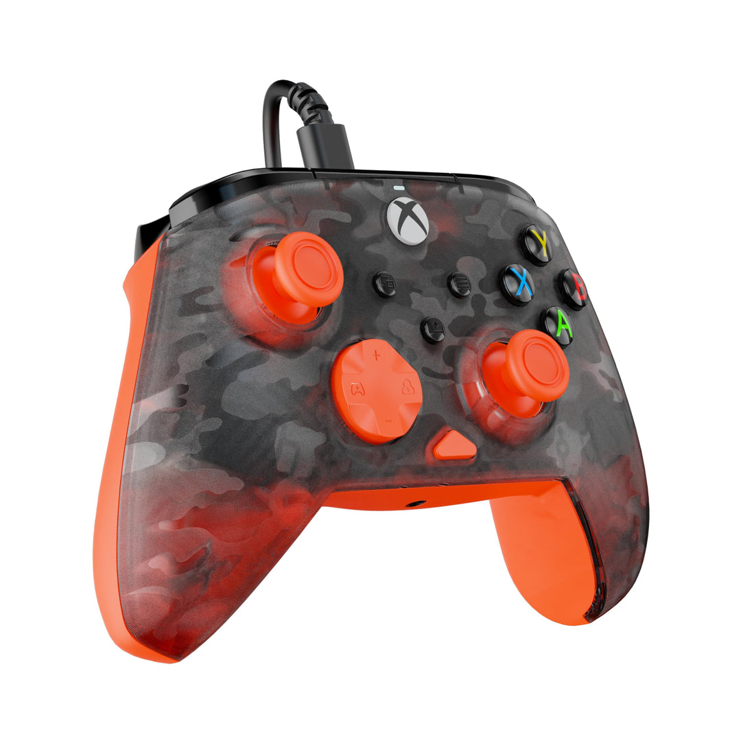 Turtle Beach Rematch Core Wired Gaming Controller for Xbox & PC - Orange and Ghost Black Camo