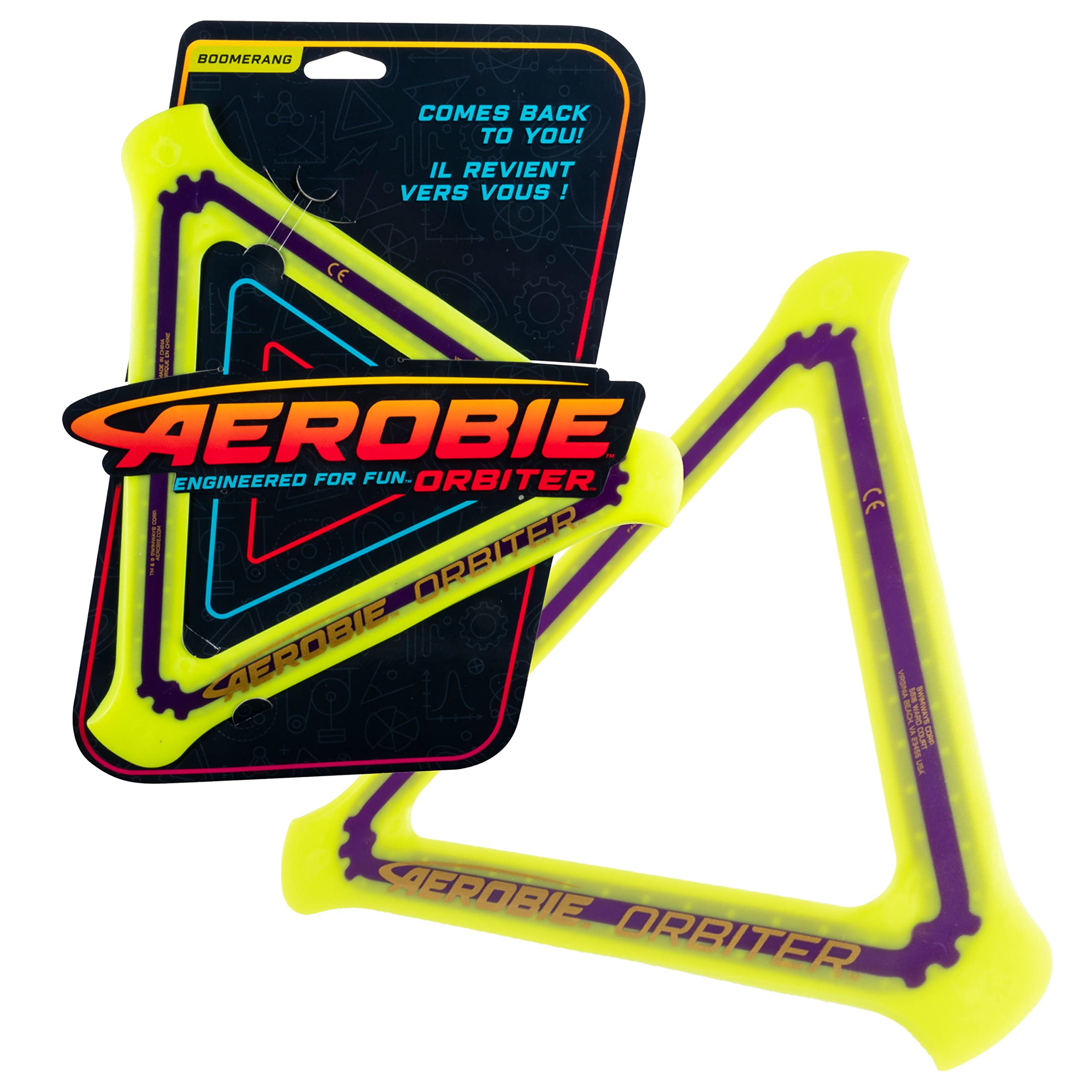Aerobie Orbiter Boomerang - Multicoloured Plastic | 86g Weight | Unisex Adult 1