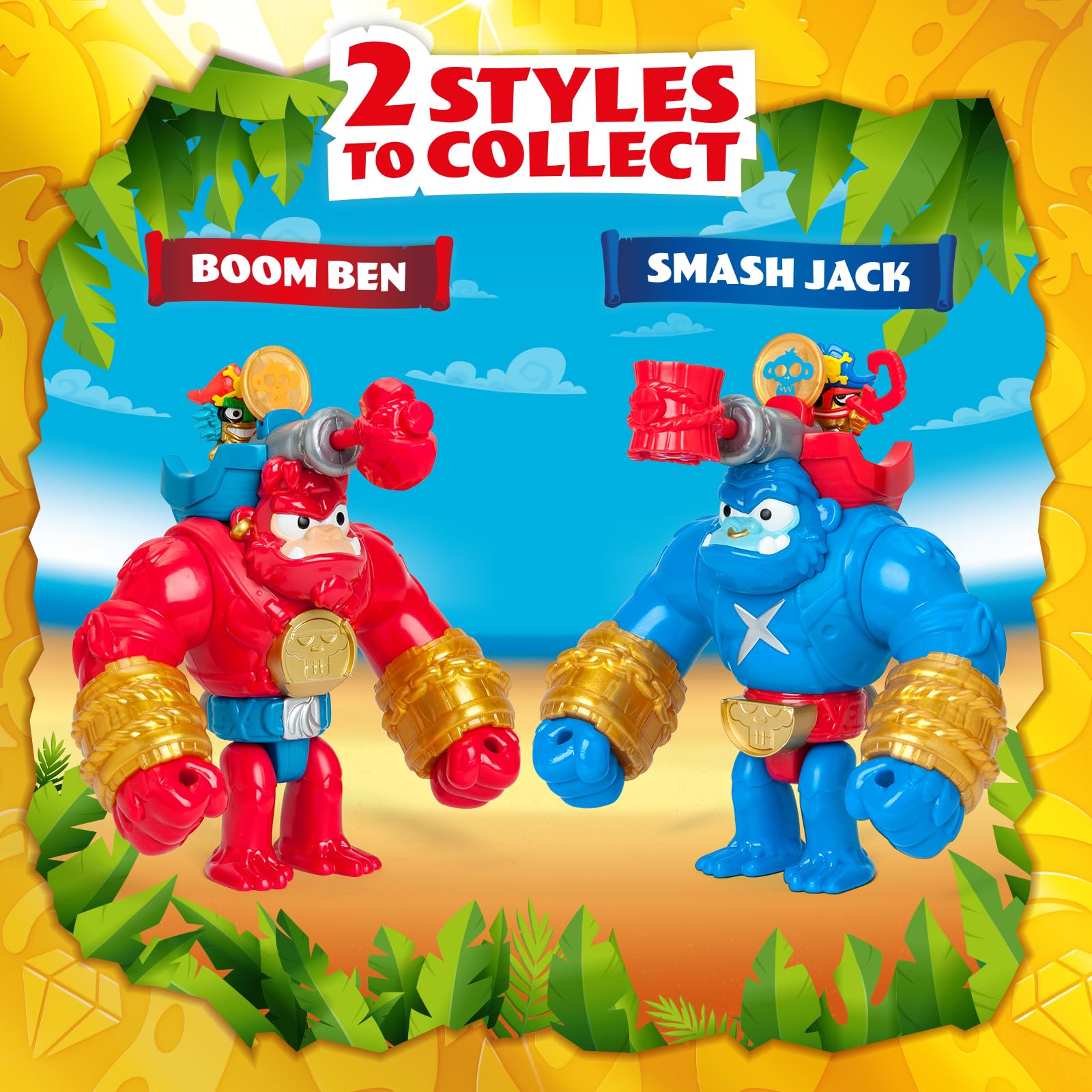 PIRATIX ADVENTURE WORLD Boom Ben Articulated Gorilla Playset | Includes Captain Jambo & Captain Bantu Figures 9