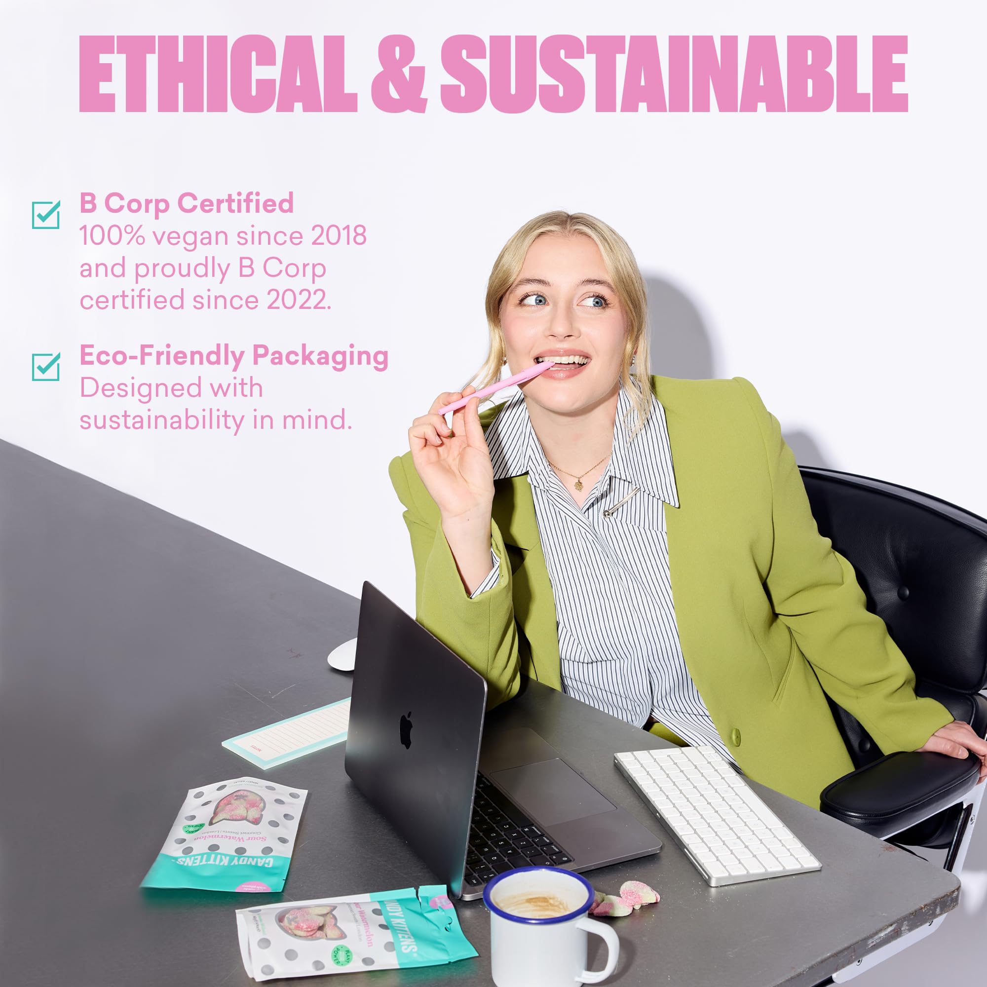 Candy Kittens Sour Watermelon Vegan Chewy Sweets – 140g 6