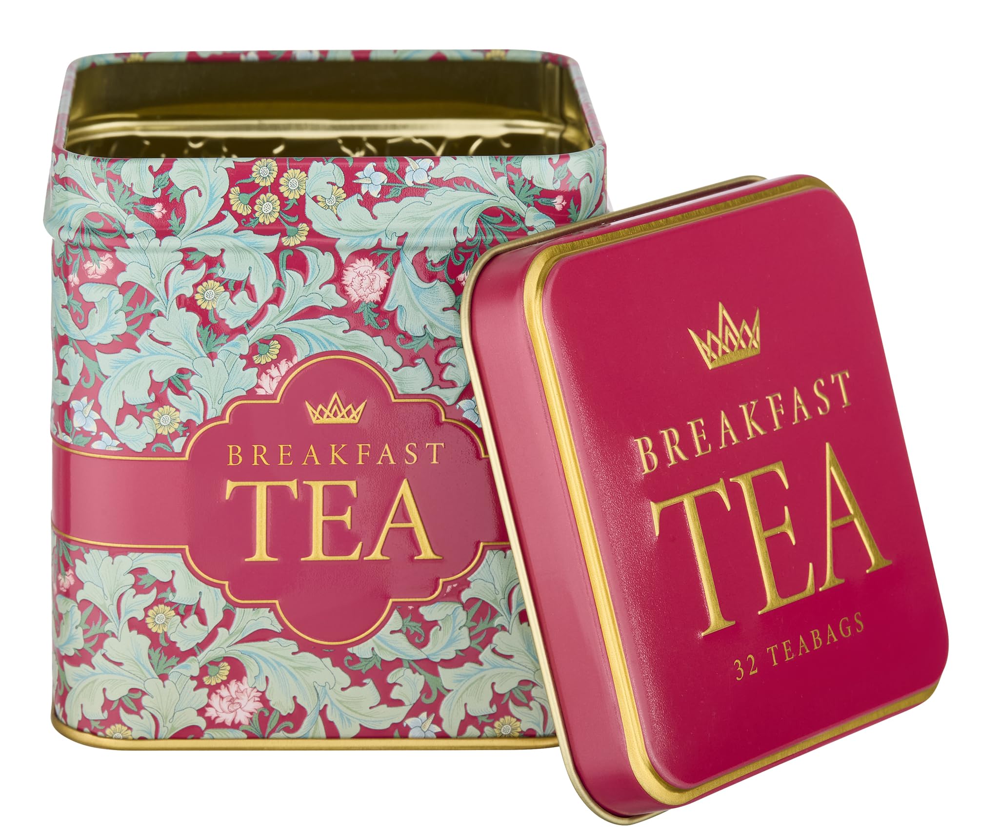 New English Teas Victorian Garden Tea Tin - 32 English Breakfast Teabags 13