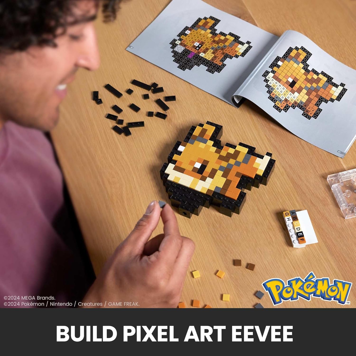 MEGA Pokémon Eevee Building Set - 323-Piece Pixel Art Action Figure for Adult Collectors 6