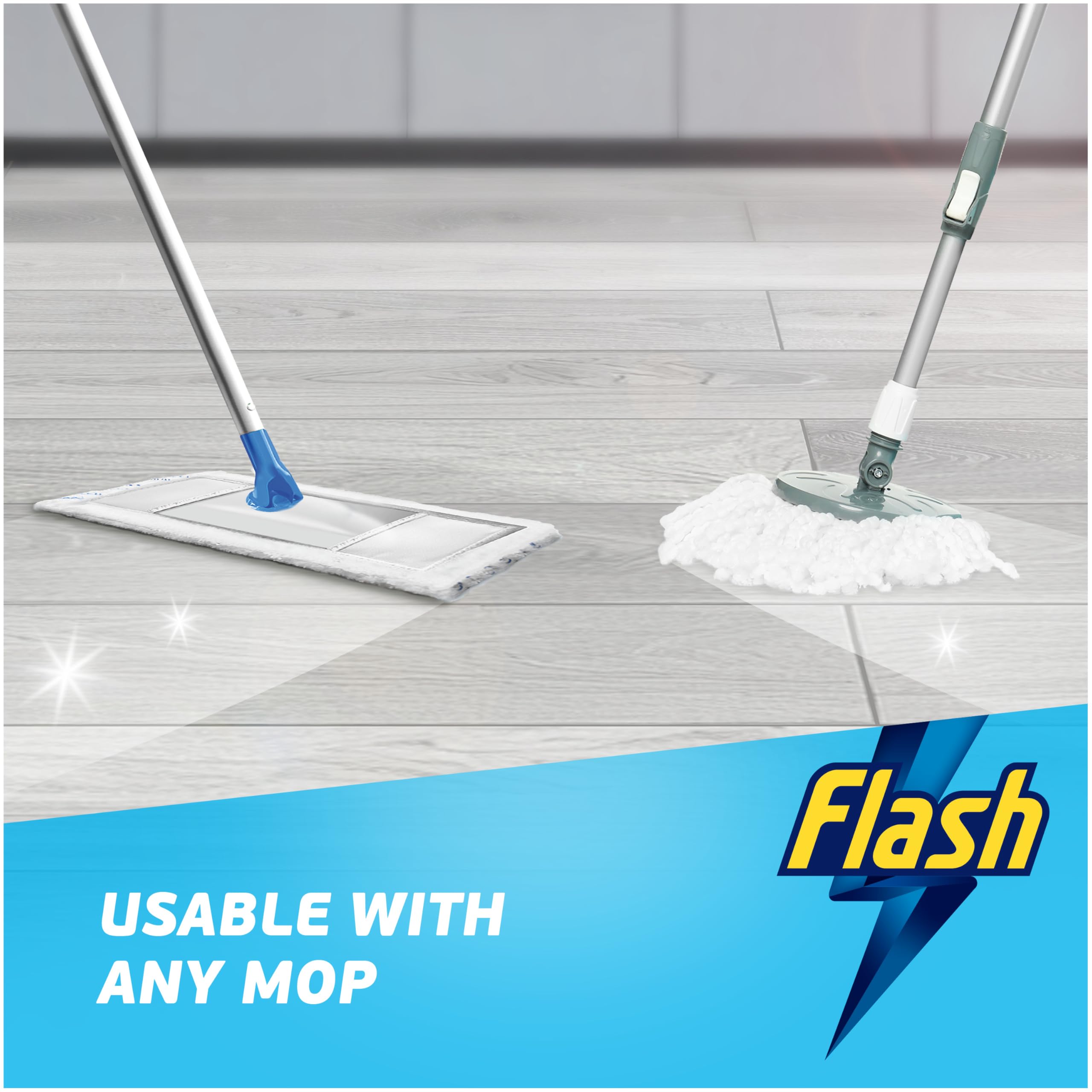 FLASH Direct To Floor Cleaner - Fast Dry & Dirt Removal | Fresh Lemon Zest | 800ML 6