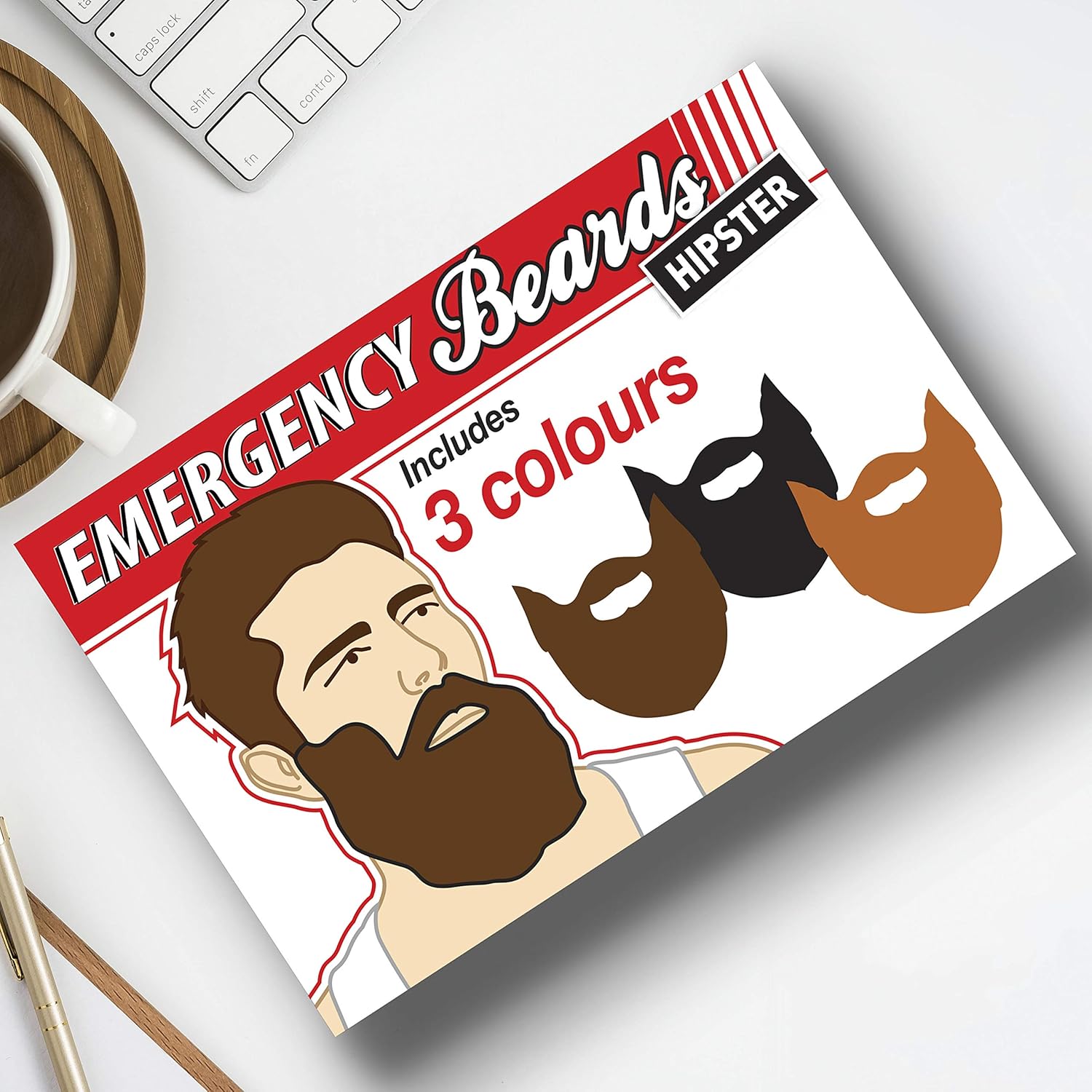Gift Republic Emergency Beards - 3 Pack Fake Beards for Dress Up & Costume Fun 5