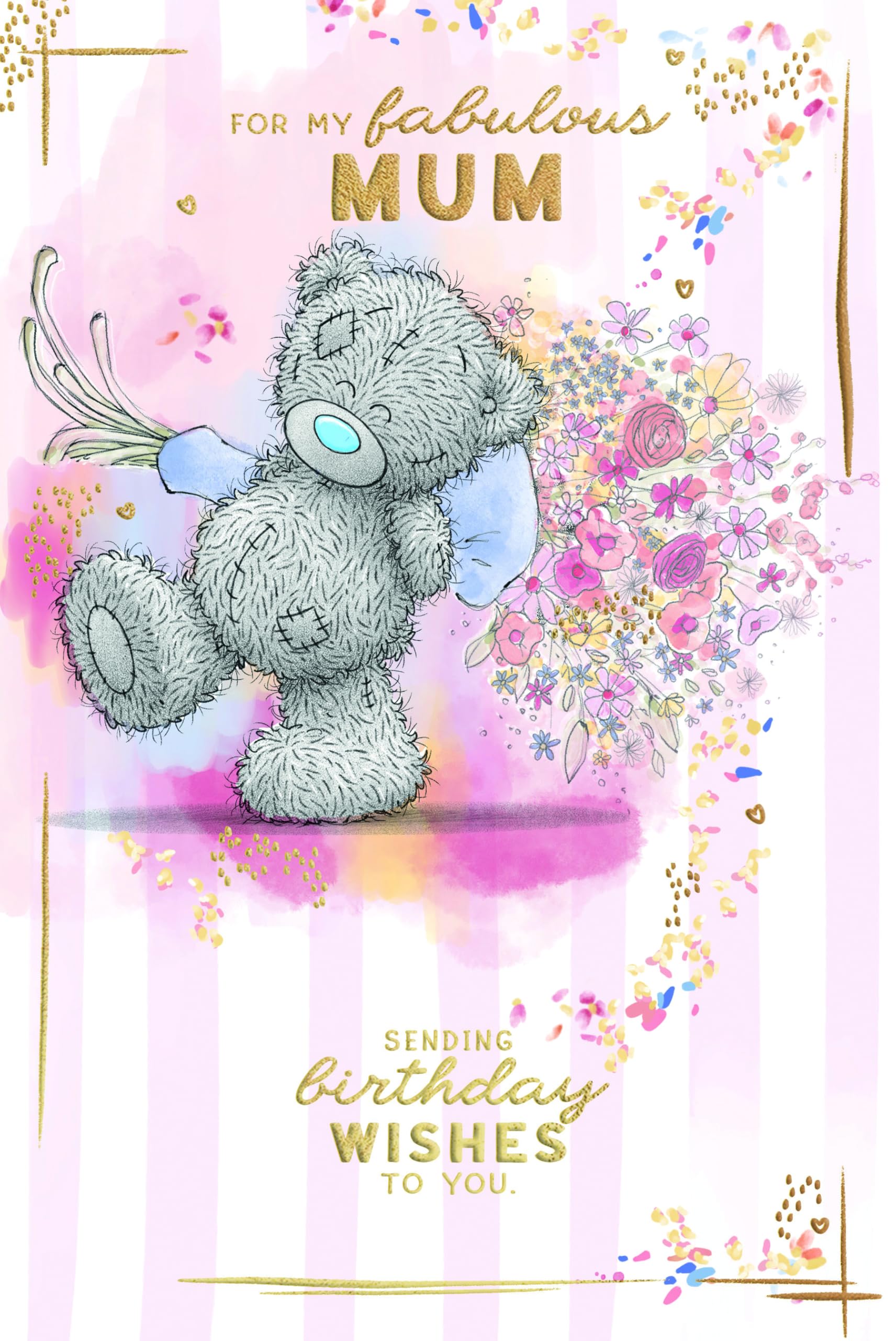 Me To You Tatty Teddy Fabulous Mum Bear Birthday Greeting Card | 6 x 9 Inches