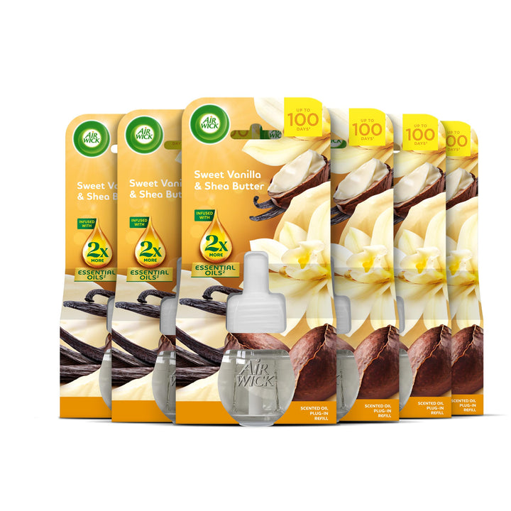 Air Wick - White Vanilla Bean Electrical Plug-In Refills (19ml x 6)