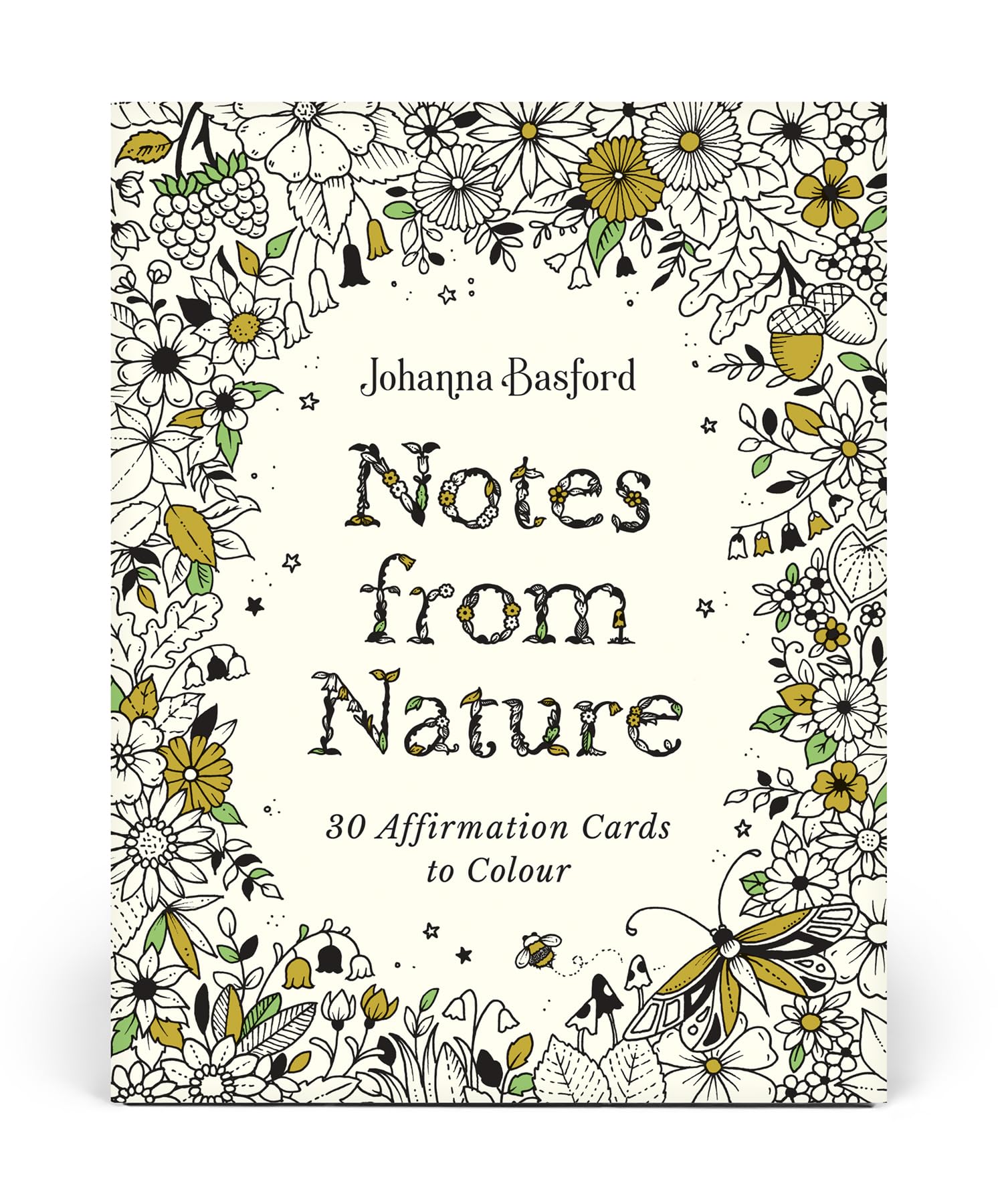 Kaddo Johanna Basford's Notes from Nature: 30 Colour-in Affirmation Cards | English Language | 332g 1