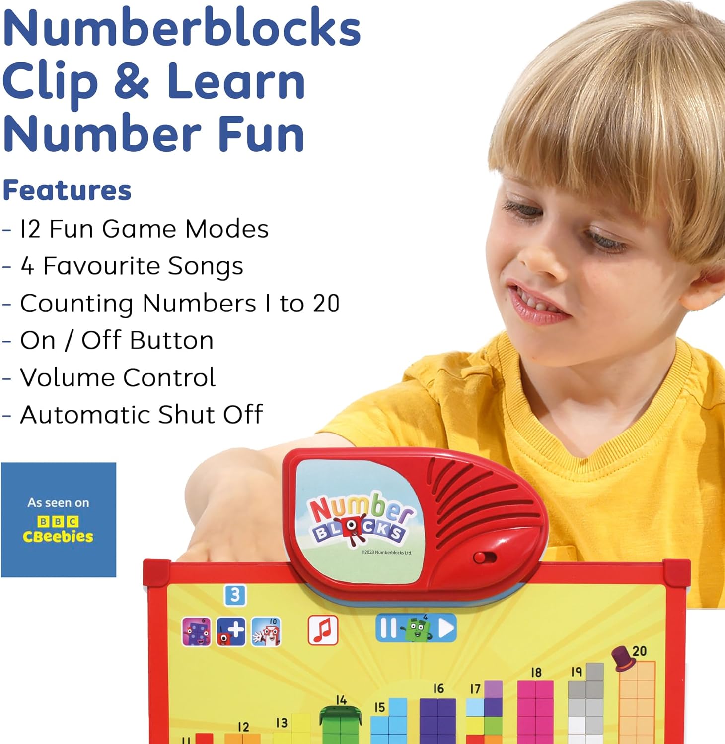 Numberblocks Clip & Learn Number Fun Toy - Educational Electronic Learning Game for Ages 18 Months+ 6