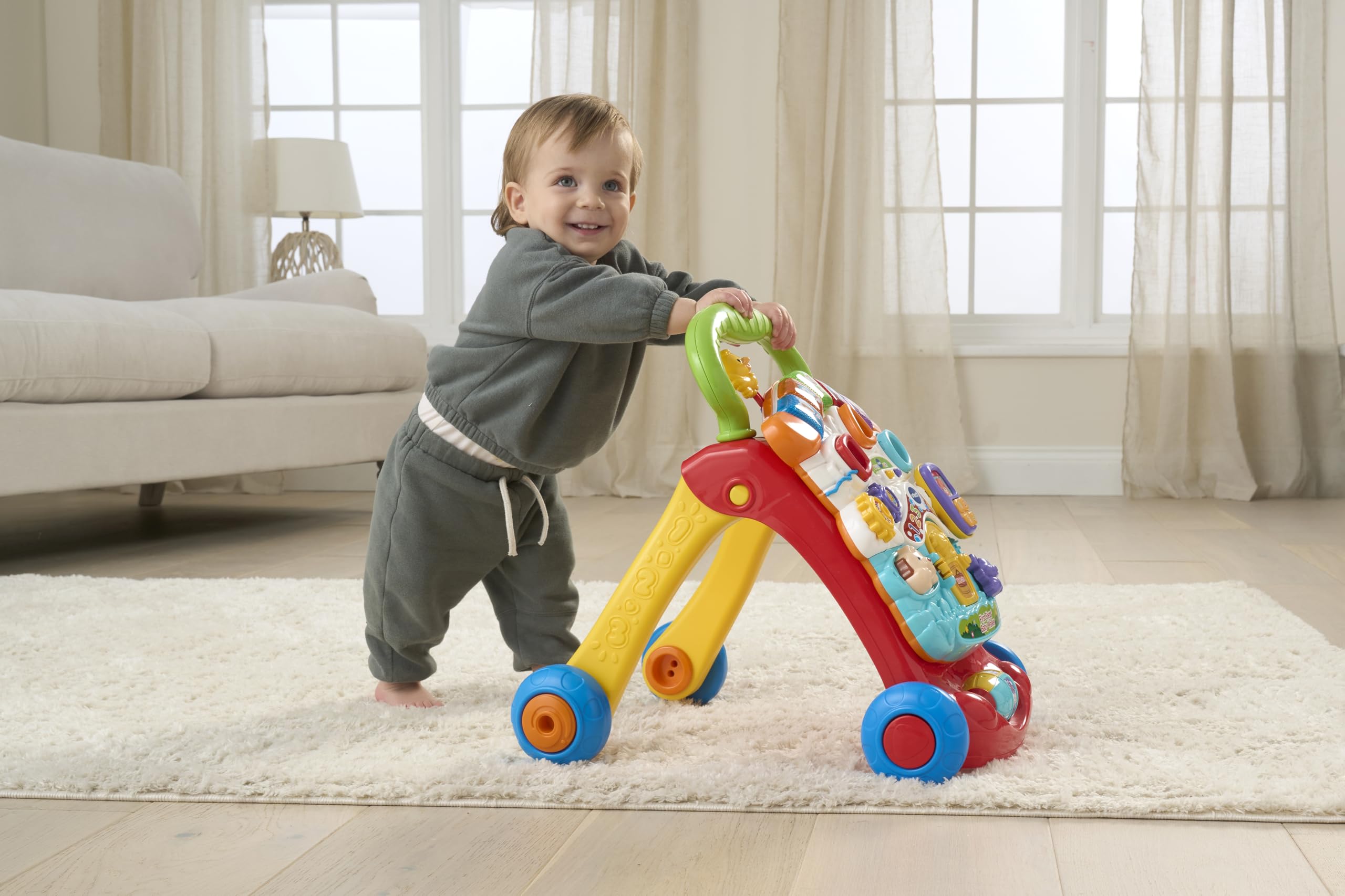 VTech First Steps Baby Walker - 2-in-1 Activity Centre with Lights, Sounds & Shape Sorter for 9 Months+ 9