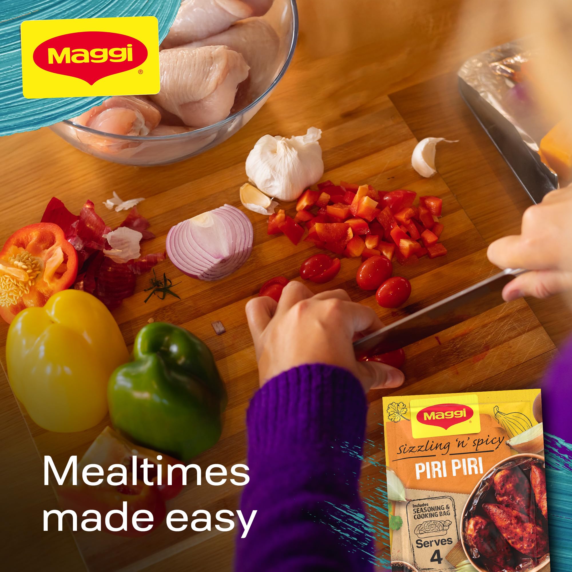 MAGGI So Juicy Smokey Piri Piri Chicken Rezeptmischung 27g 3