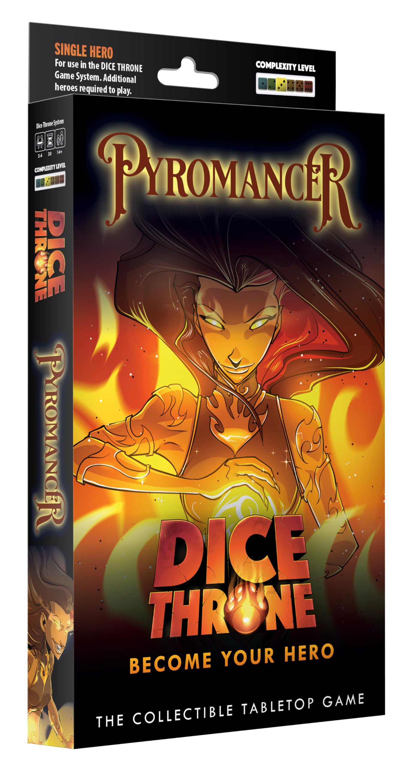 Dice Throne Pyromancer Hero Pack - High Damage Fire Playstyle | 2-4 Players | Ages 8+