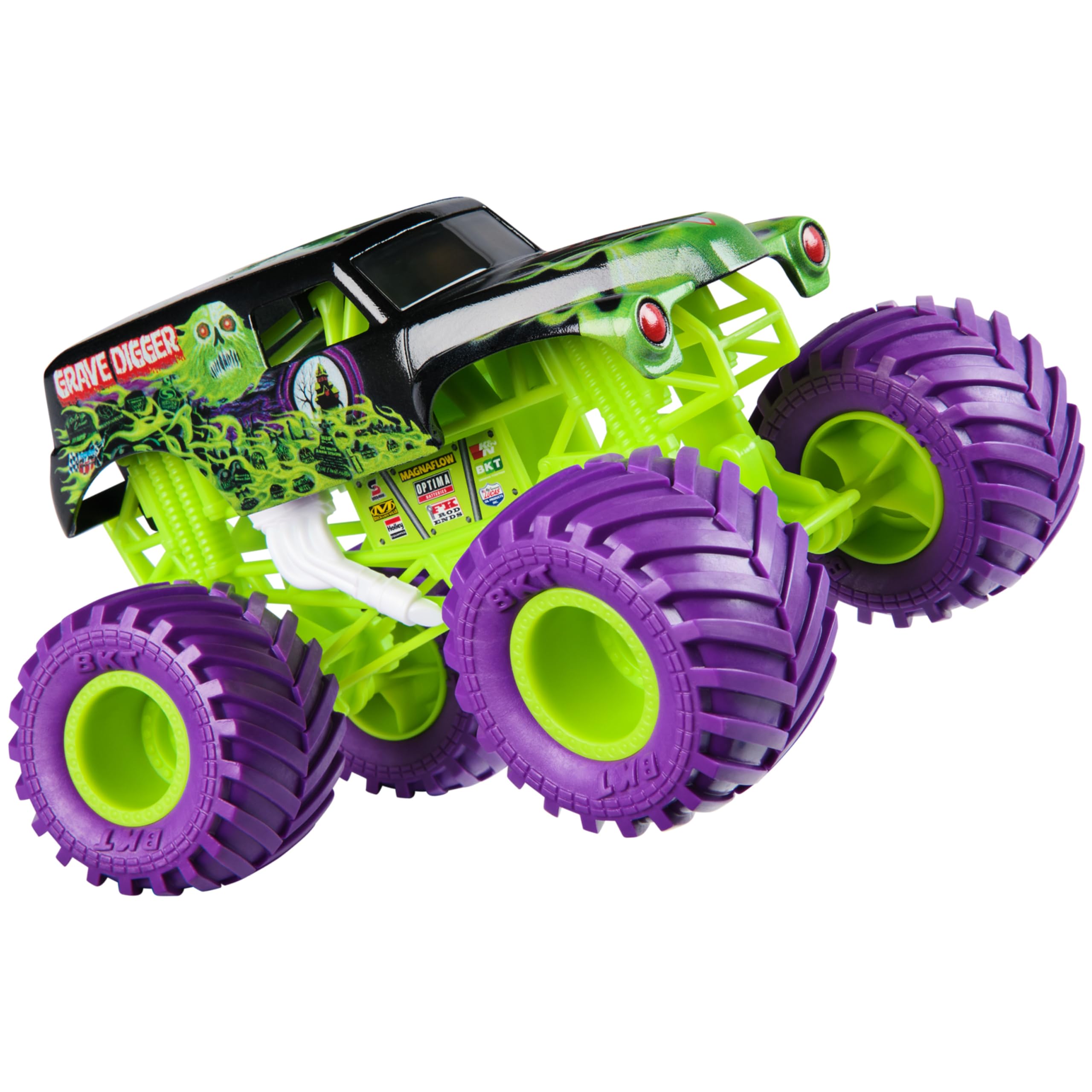 Monster Jam Grave Digger Official 1:24 Scale Die-Cast Monster Truck | Working Suspension 2