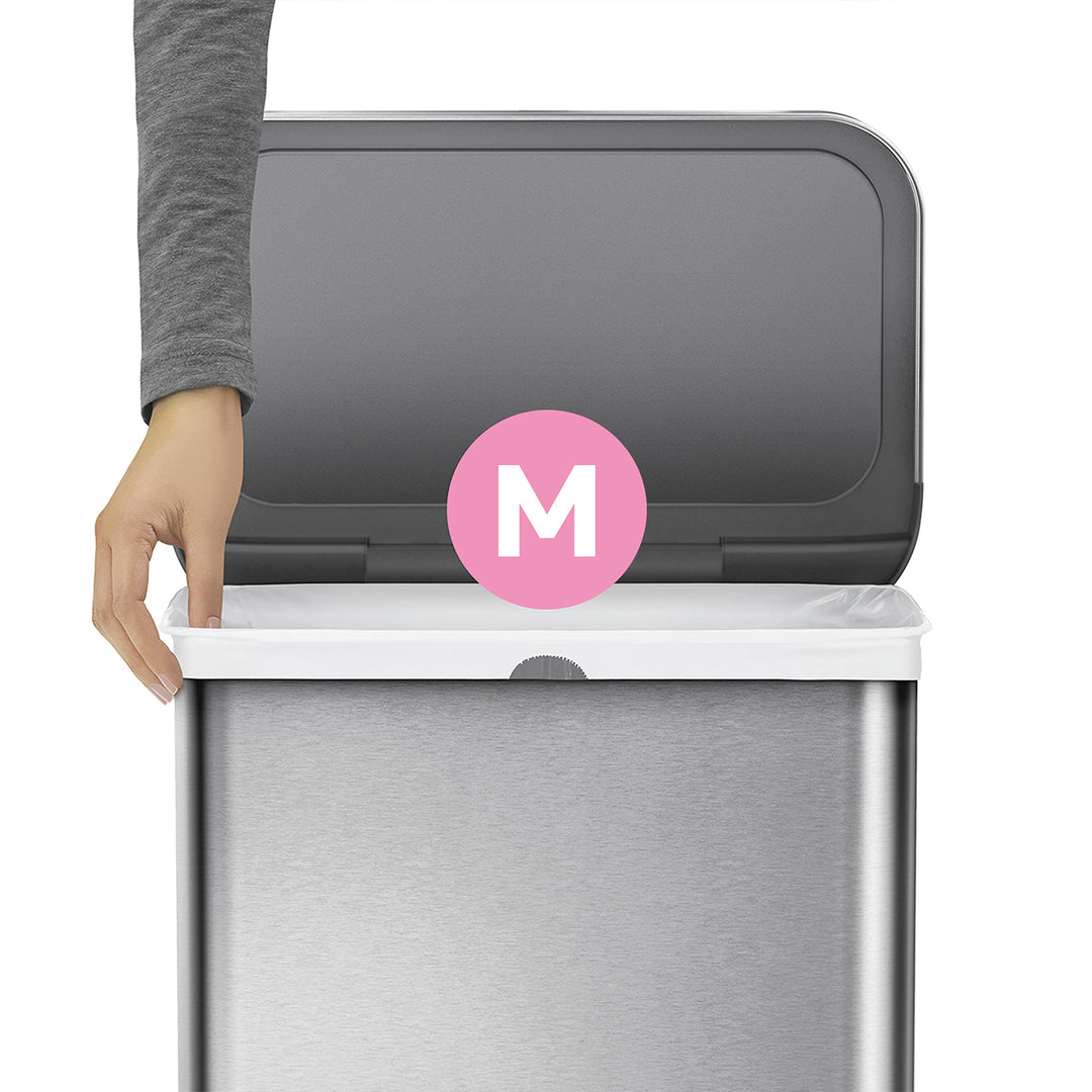 simplehuman Code M Custom Fit Bin Liners, White Plastic - Pack of 20