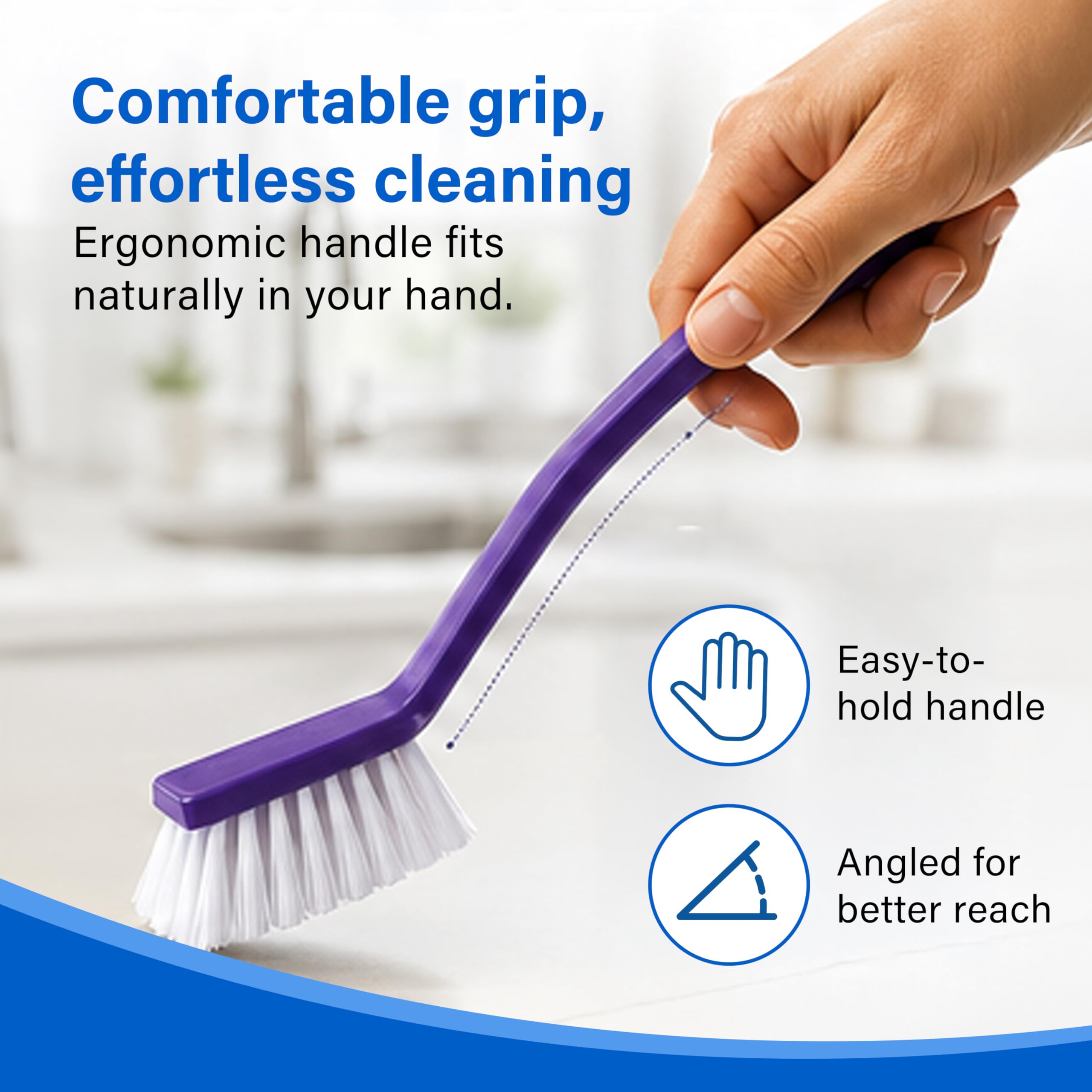 DID Washing Up Brushes - Pack of 3 | Long Handle | Tough Bristles 3
