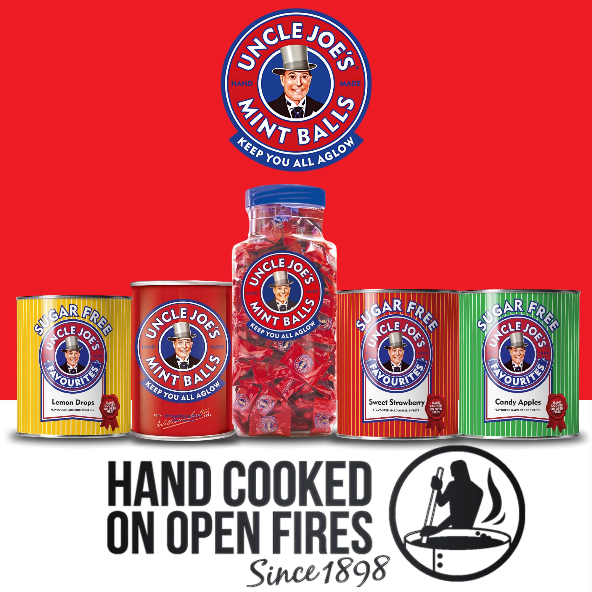 Uncle Joe's Mint Balls 90g Beutel - Traditionelle englische Minzbonbons 10