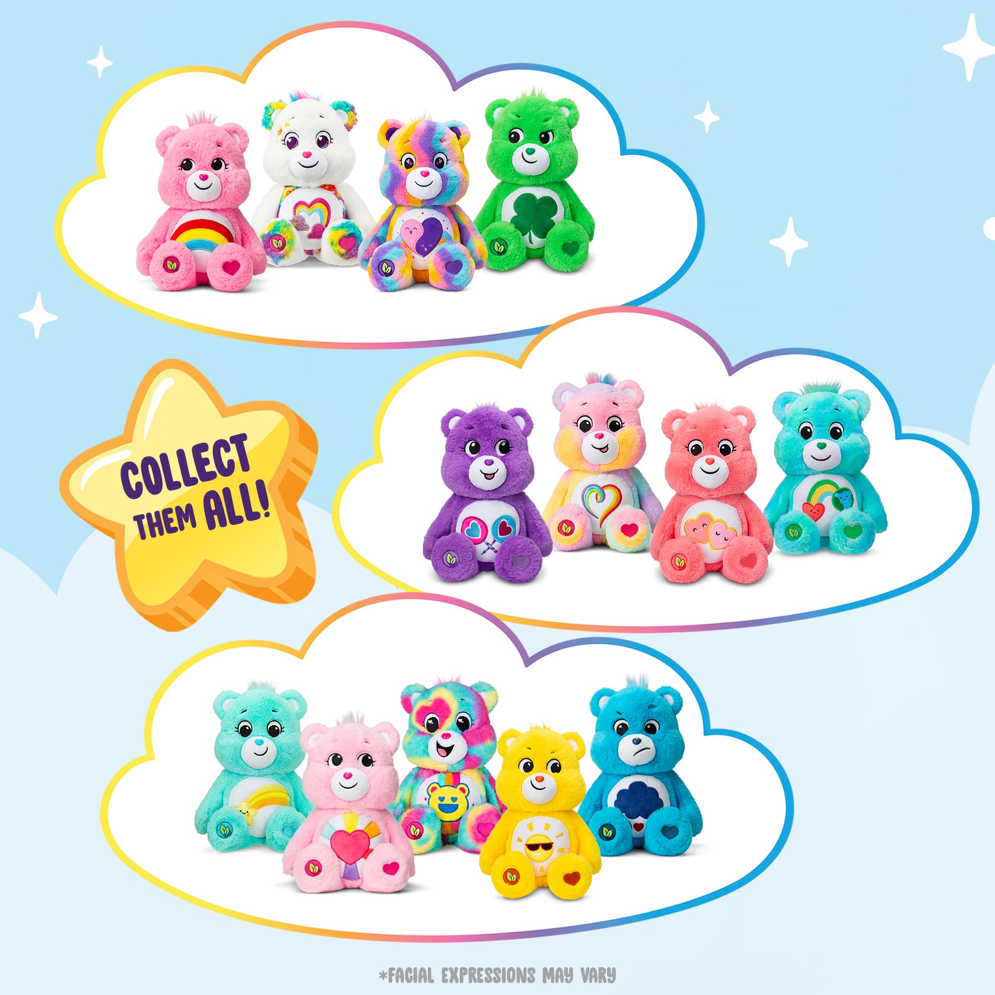 Basic Fun Care Bears Friend Forever Bear - 35cm Medium Plush | Eco Friendly | Ages 4+ 8