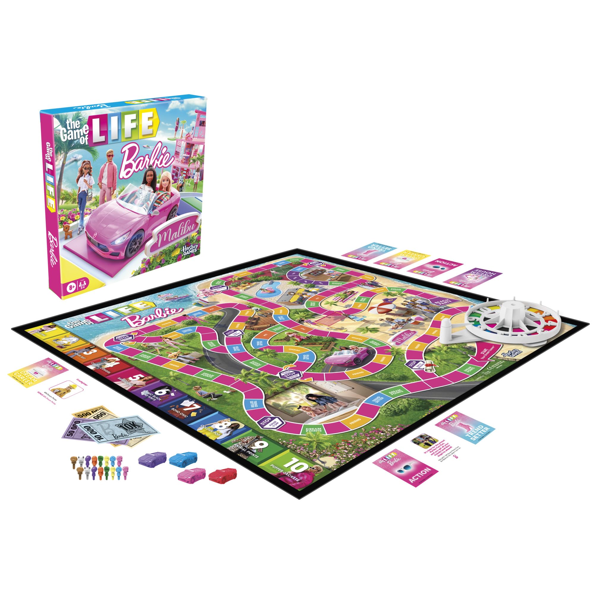 Hasbro Gaming The Game of Life: Barbie Edition Board Game - Ages 8+ | 2-4 Players | English 2