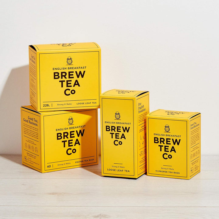 Brew Tea Co English Breakfast Loose Leaf Tea - Strong and Malty - 226g