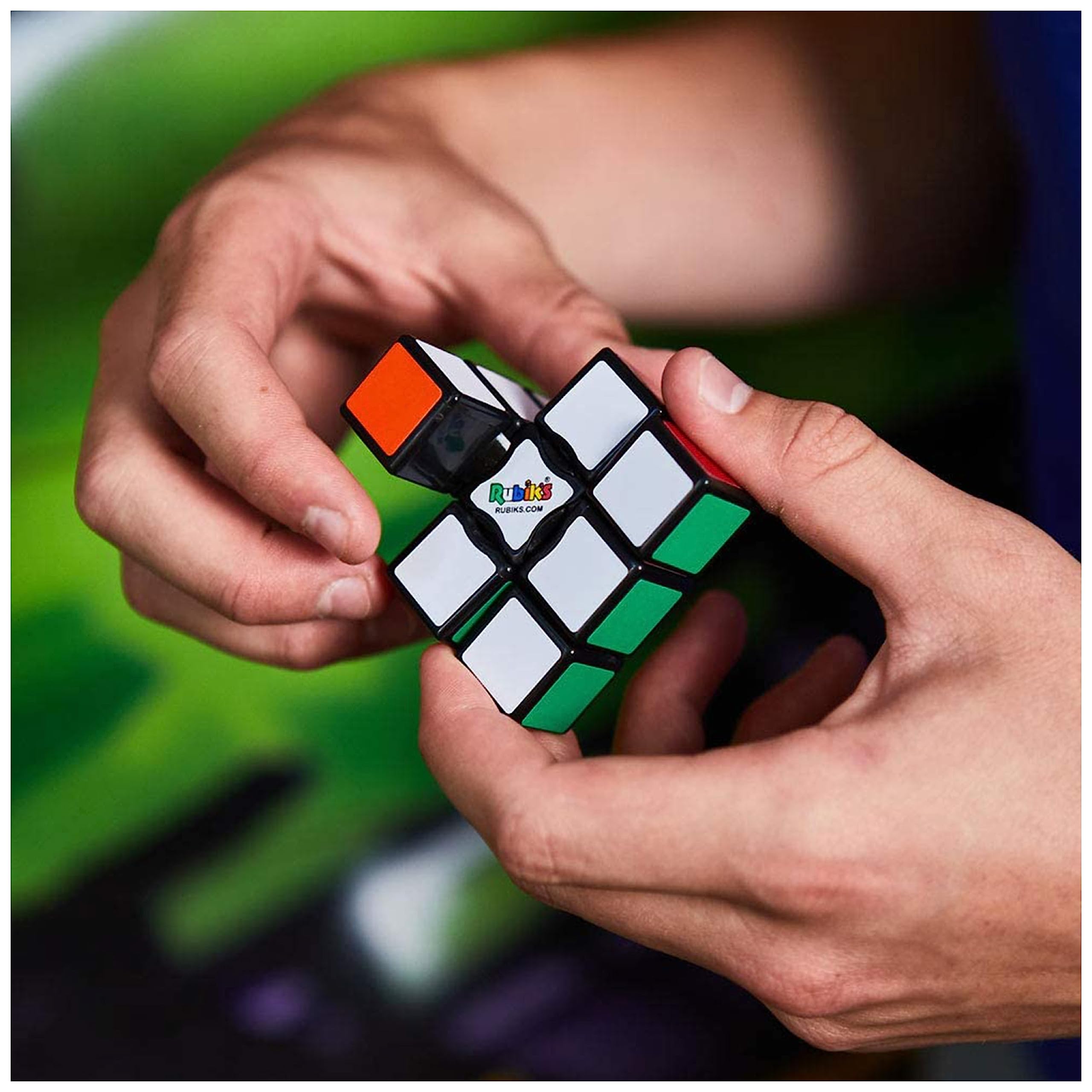 Rubik's Edge 3x3x1 Sequential Puzzle Cube for Beginners | Stickerless | Portable 3
